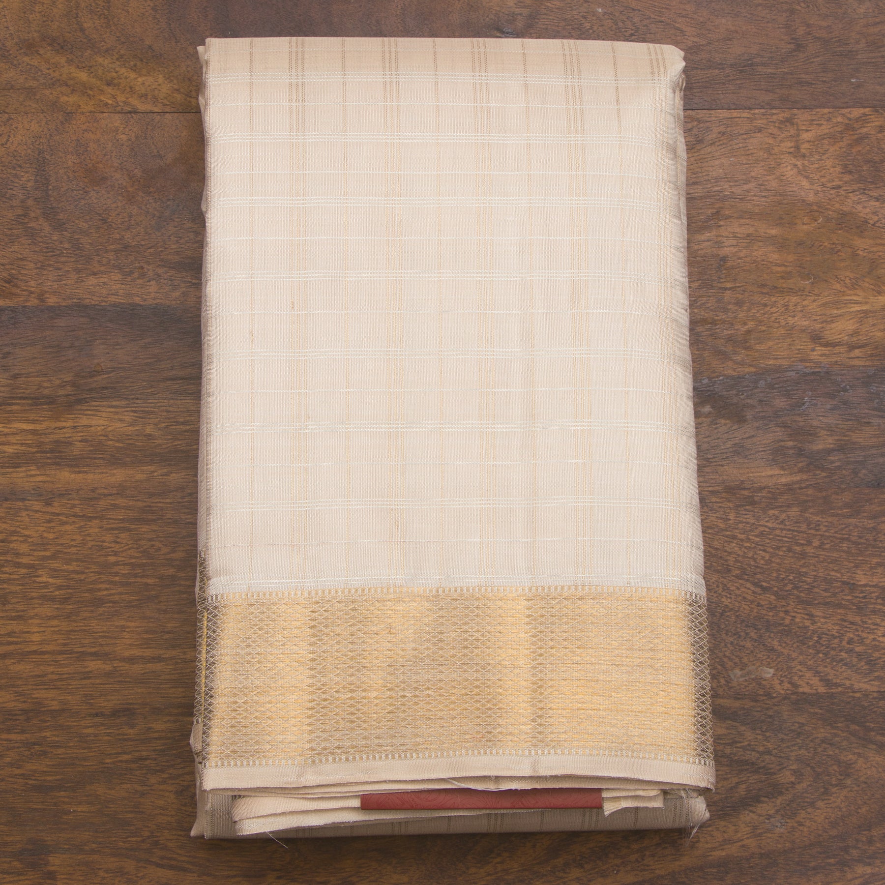 Kanakavalli Kanjivaram Silk Angavastram CO-ORD 25-109-AF001-04952  - Folded View