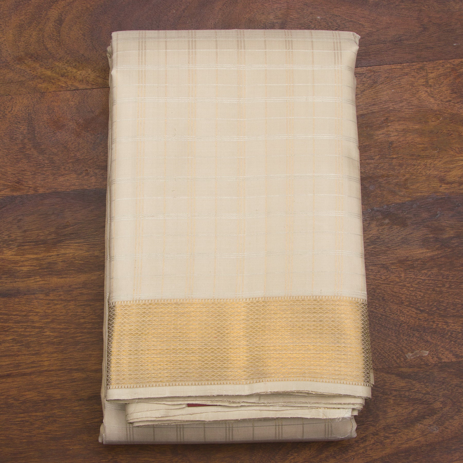 Kanakavalli Kanjivaram Silk Angavastram CO-ORD 25-109-AF001-03530 - Folded View