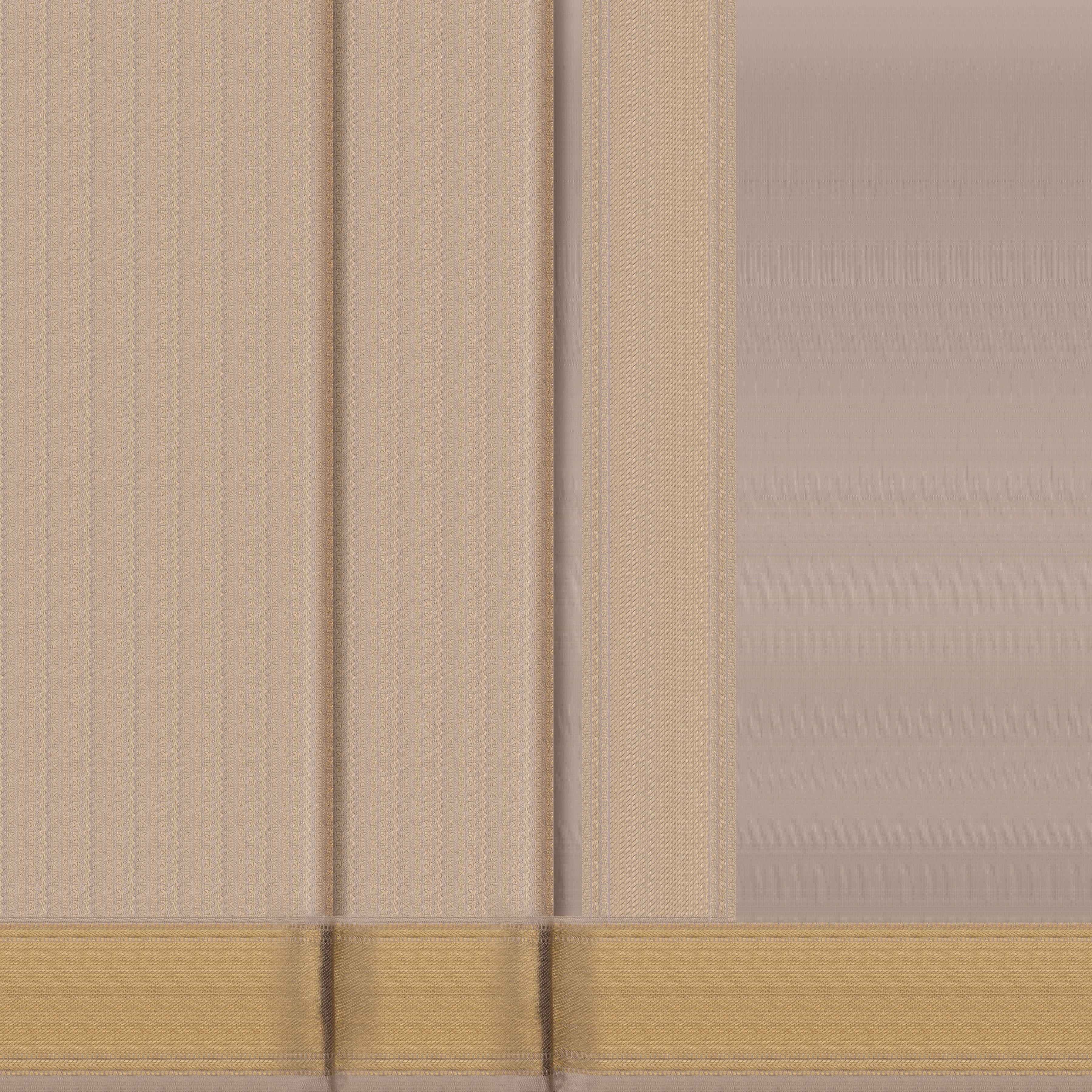 Kanakavalli Kanjivaram Silk Angavastram CO-ORD 25-109-AF001-04942 - Double Pleated View