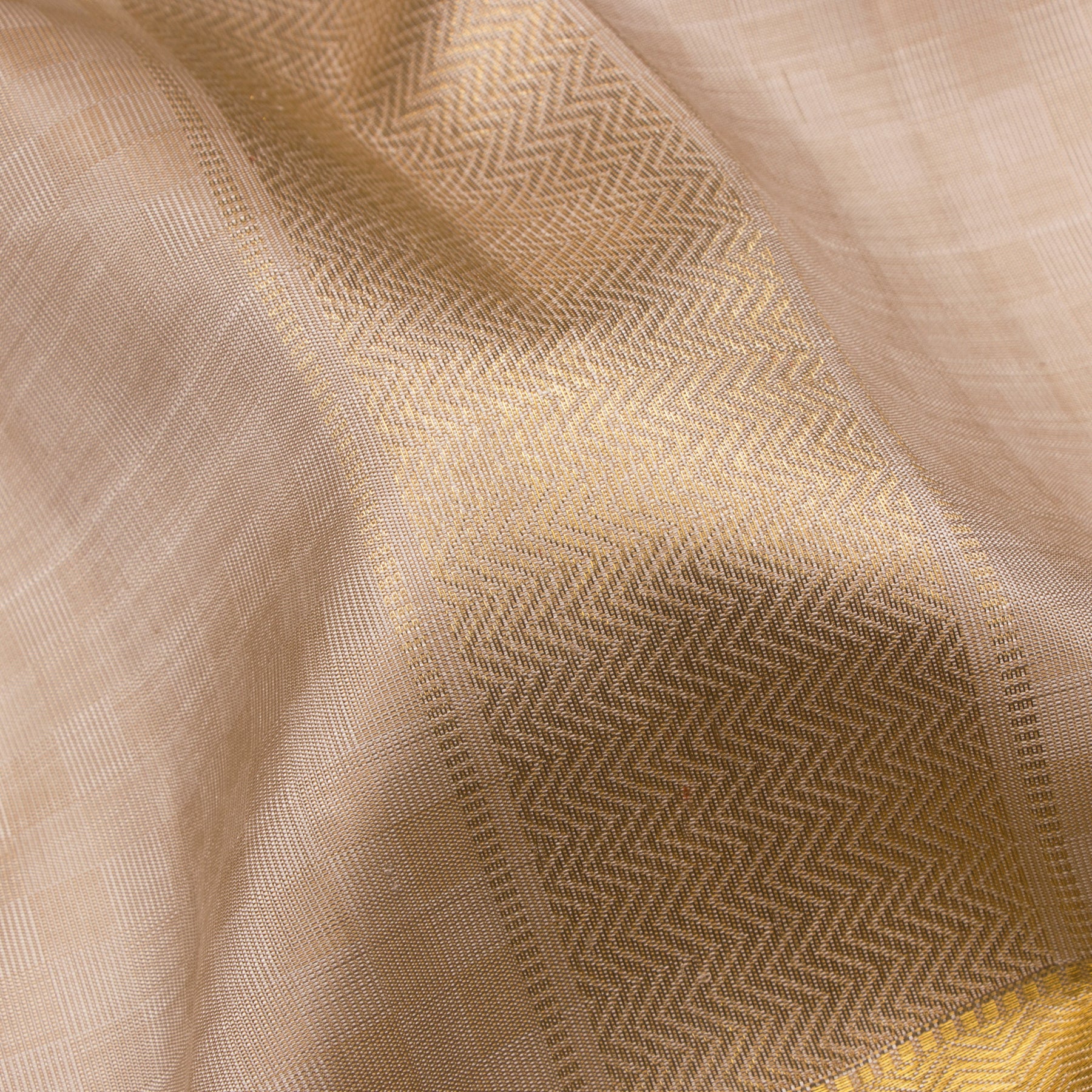 Kanakavalli Kanjivaram Silk Angavastram CO-ORD 25-109-AF001-04943 - Fabric View