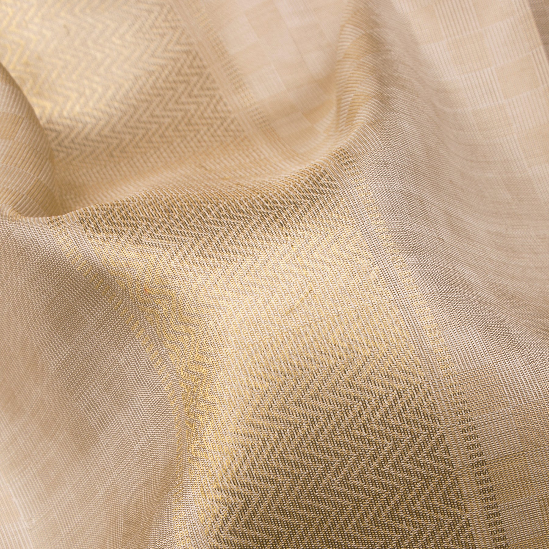 Kanakavalli Kanjivaram Silk Angavastram CO-ORD 25-109-AF001-04945 - Fabric View