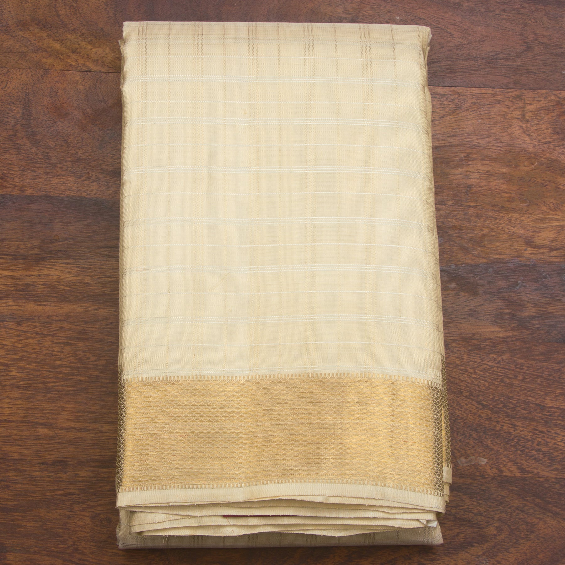 Kanakavalli Kanjivaram Silk Angavastram CO-ORD 25-109-AF001-04951 - Folded View