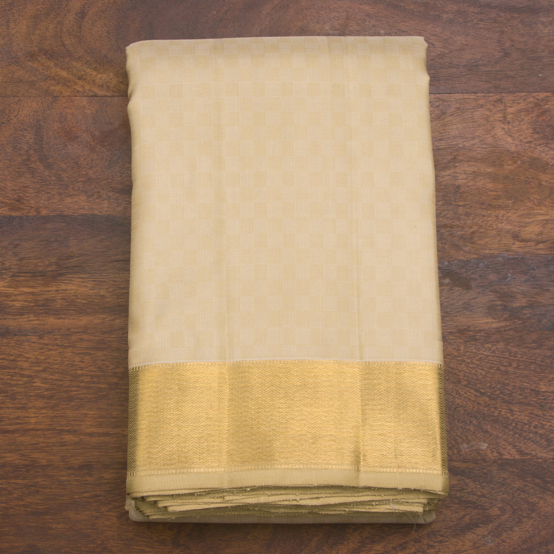 Kanakavalli Kanjivaram Silk Angavastram CO-ORD 25-109-AF001-05432 - Folded View