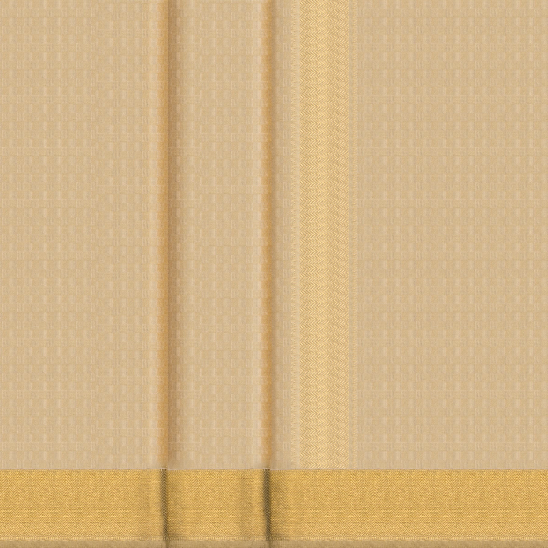 Kanakavalli Kanjivaram Silk Angavastram CO-ORD 25-109-AF001-05433 - Double Pleated View