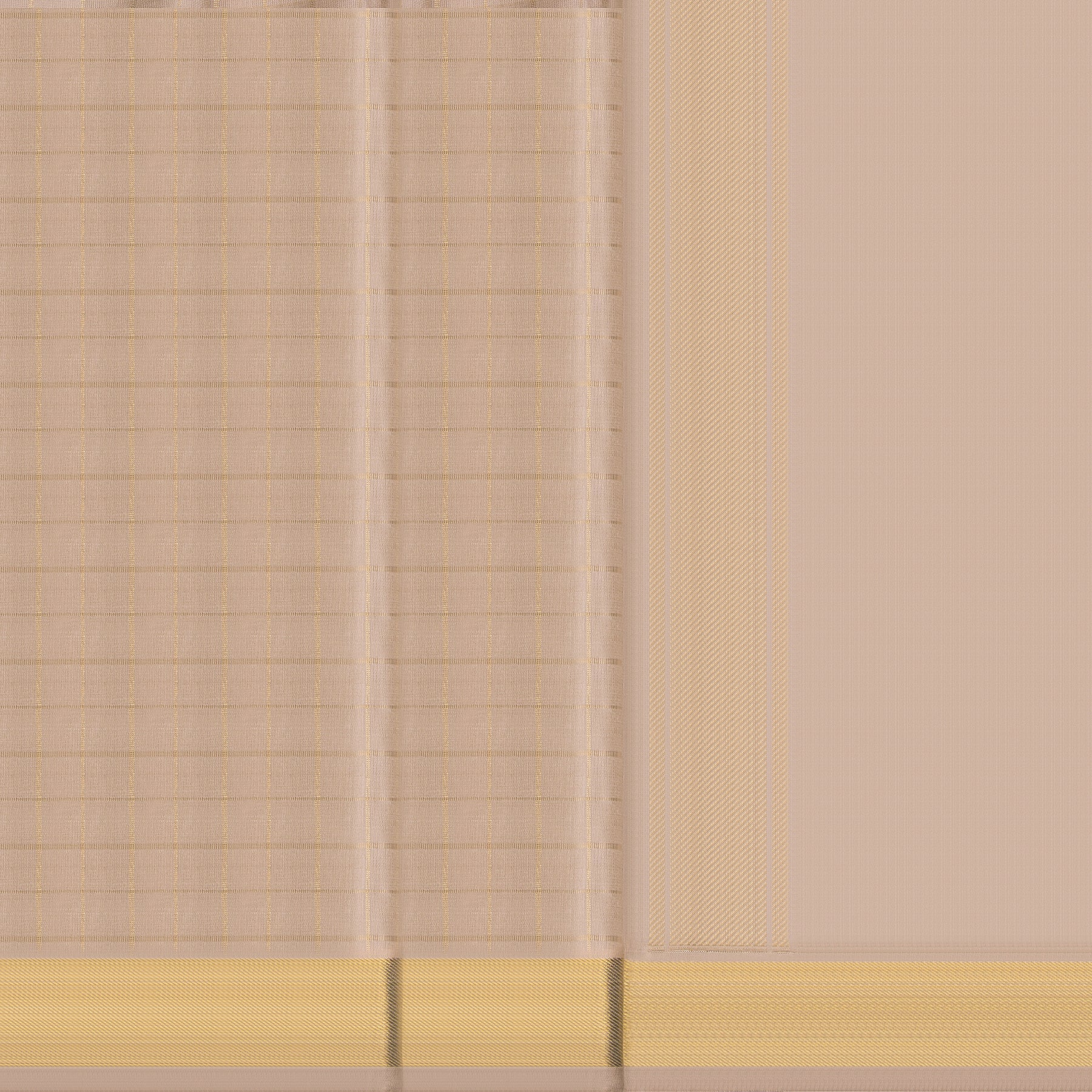 Kanakavalli Kanjivaram Silk Angavastram CO-ORD 25-109-AF001-05434 - Double Pleated View