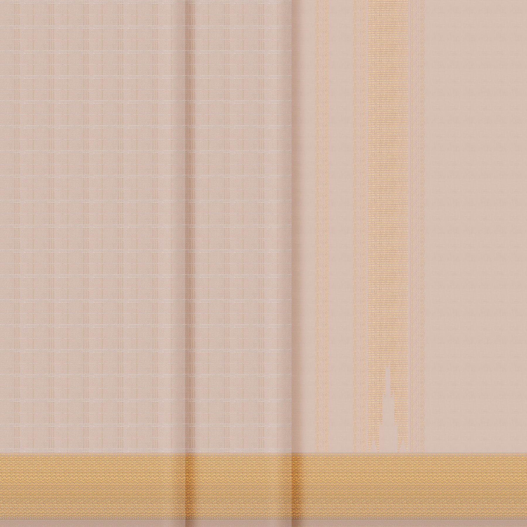 Kanakavalli Kanjivaram Silk Angavastram CO-ORD 25-109-AF001-05435 - Double Pleated View