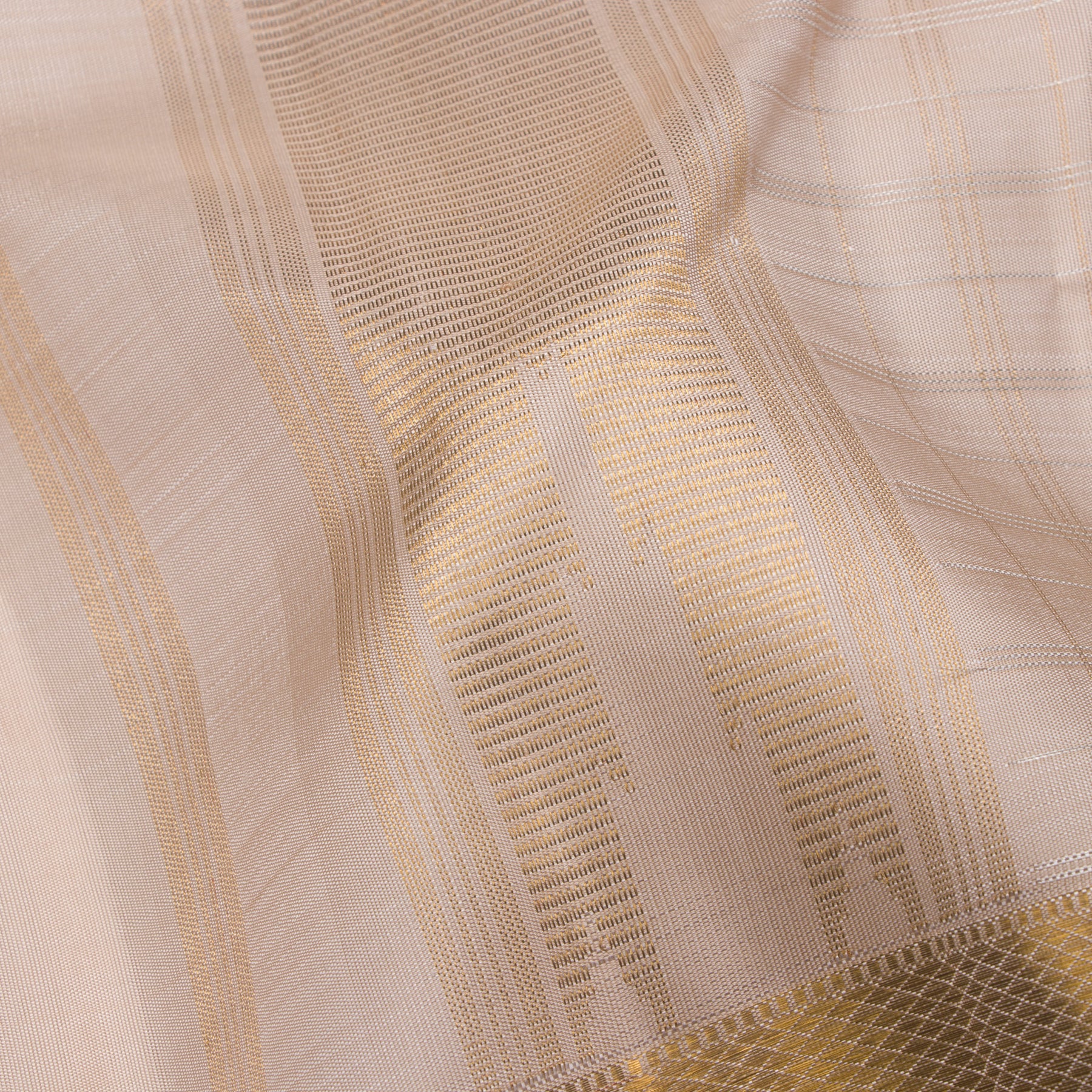 Kanakavalli Kanjivaram Silk Angavastram CO-ORD 25-109-AF001-05436 - Detailed Fabric View