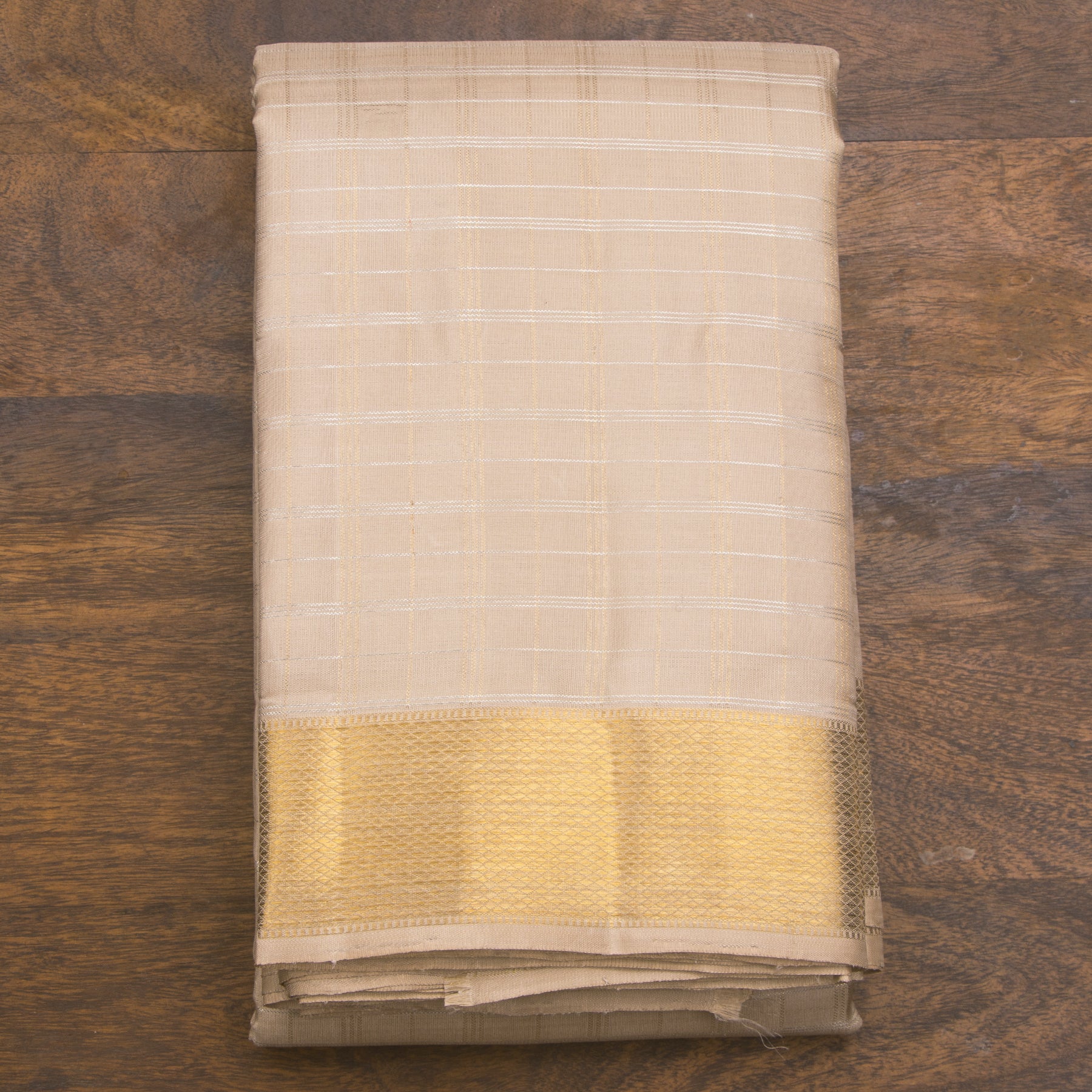 Kanakavalli Kanjivaram Silk Angavastram CO-ORD 25-109-AF001-05437 - Folded View