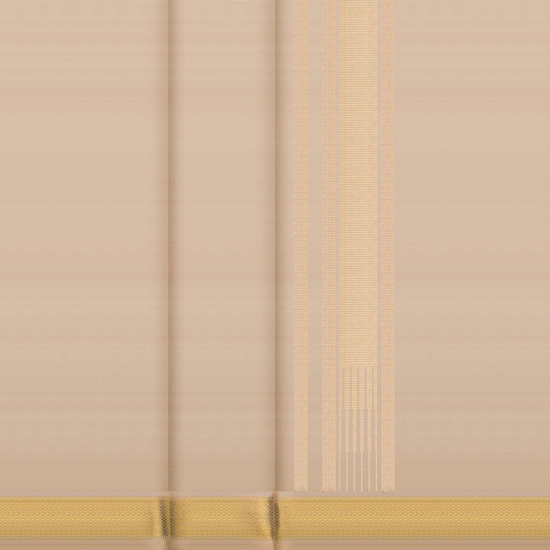 Kanakavalli Kanjivaram Silk Angavastram CO-ORD 25-109-AF001-05444 - Double Pleated View