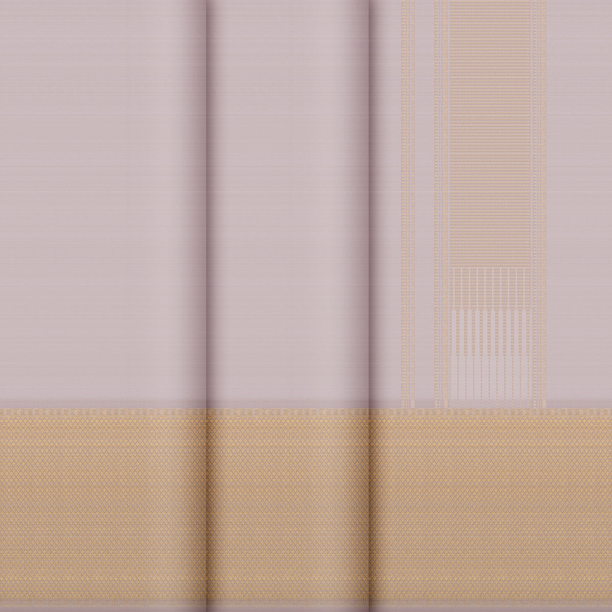 Kanakavalli Kanjivaram Silk Angavastram CO-ORD 25-109-AF001-05446 - Double Pleated View