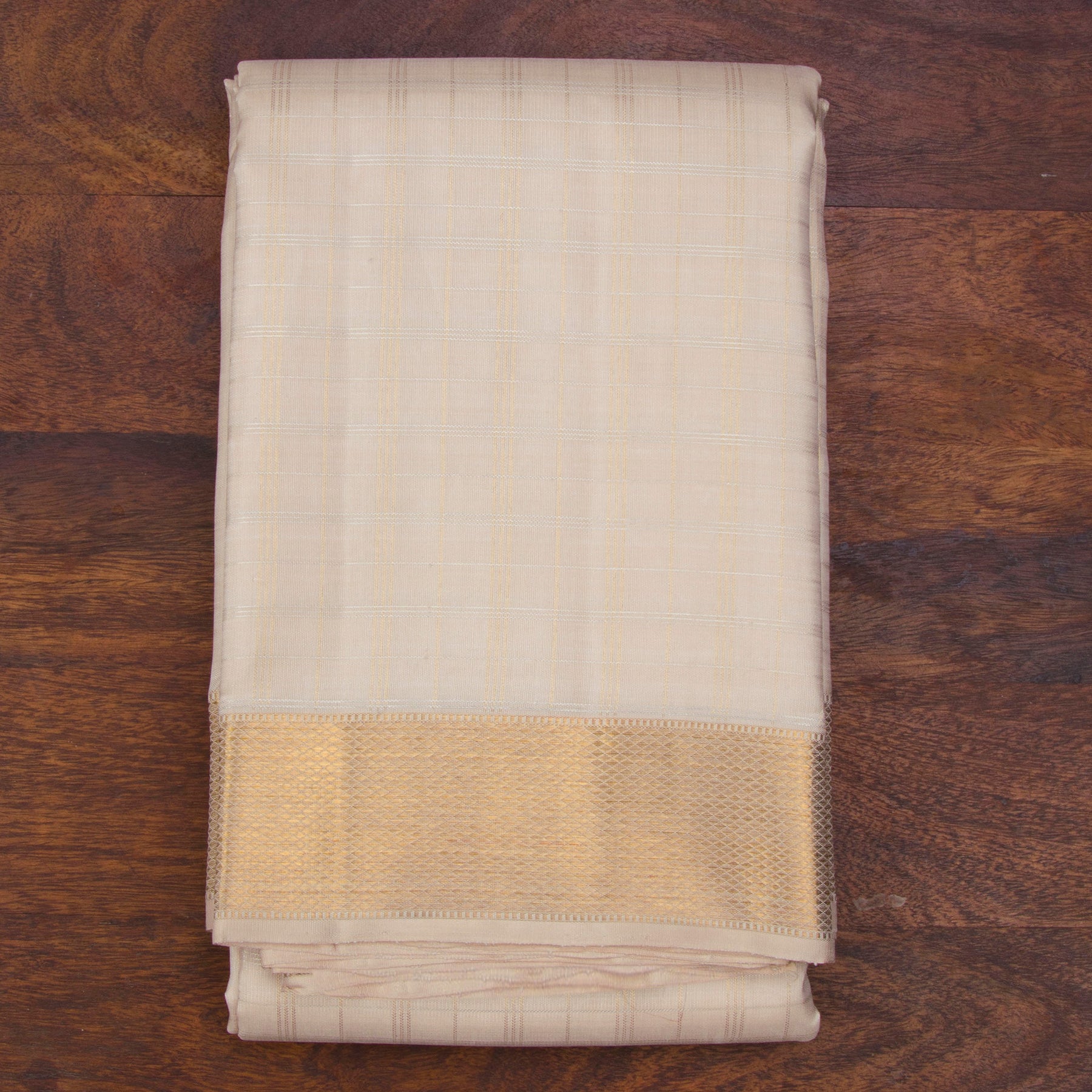 Kanakavalli Kanjivaram Silk Angavastram CO-ORD 25-109-AF001-05922 - Folded View