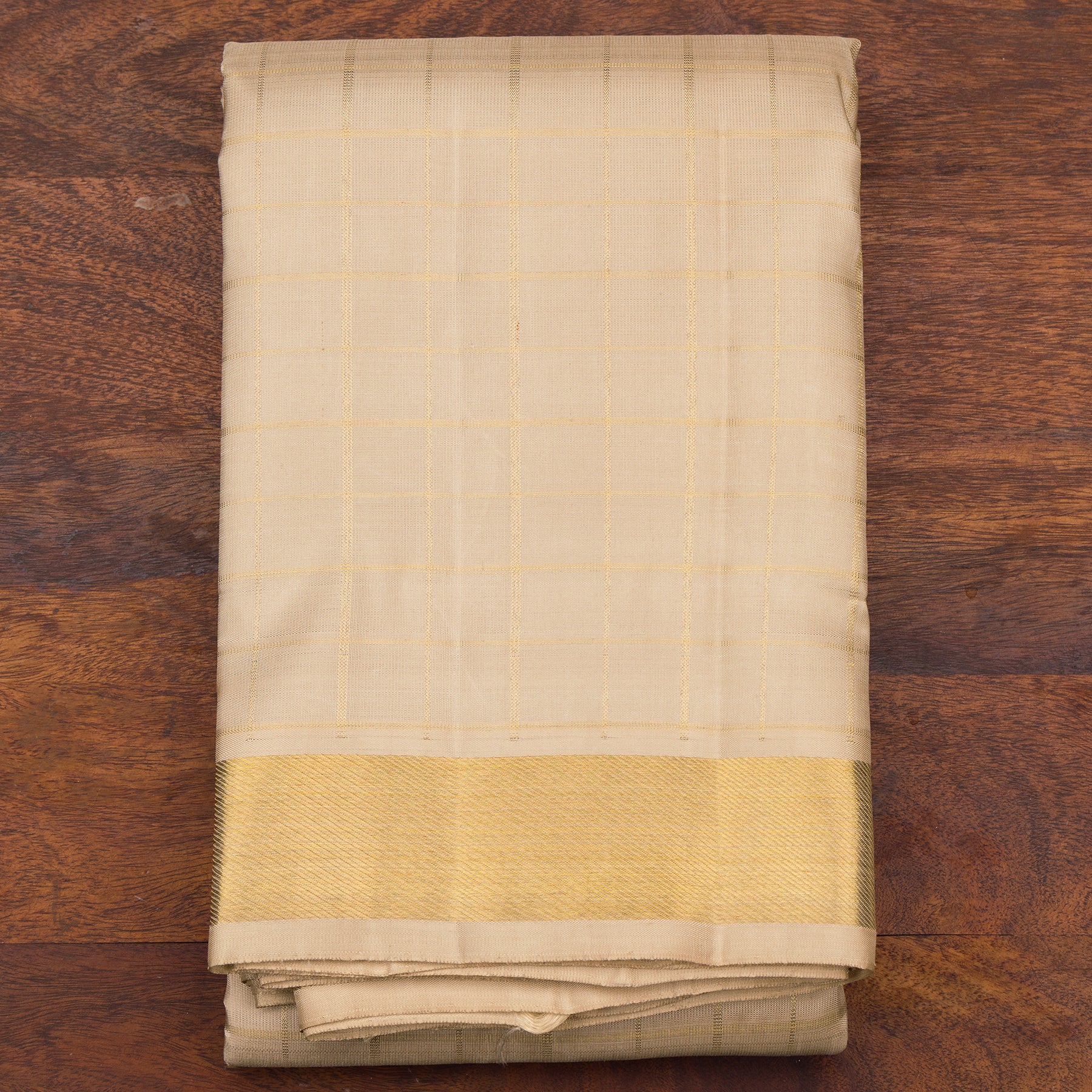 Kanakavalli Kanjivaram Silk Angavastram CO-ORD 25-109-AF001-07087 - Folded View