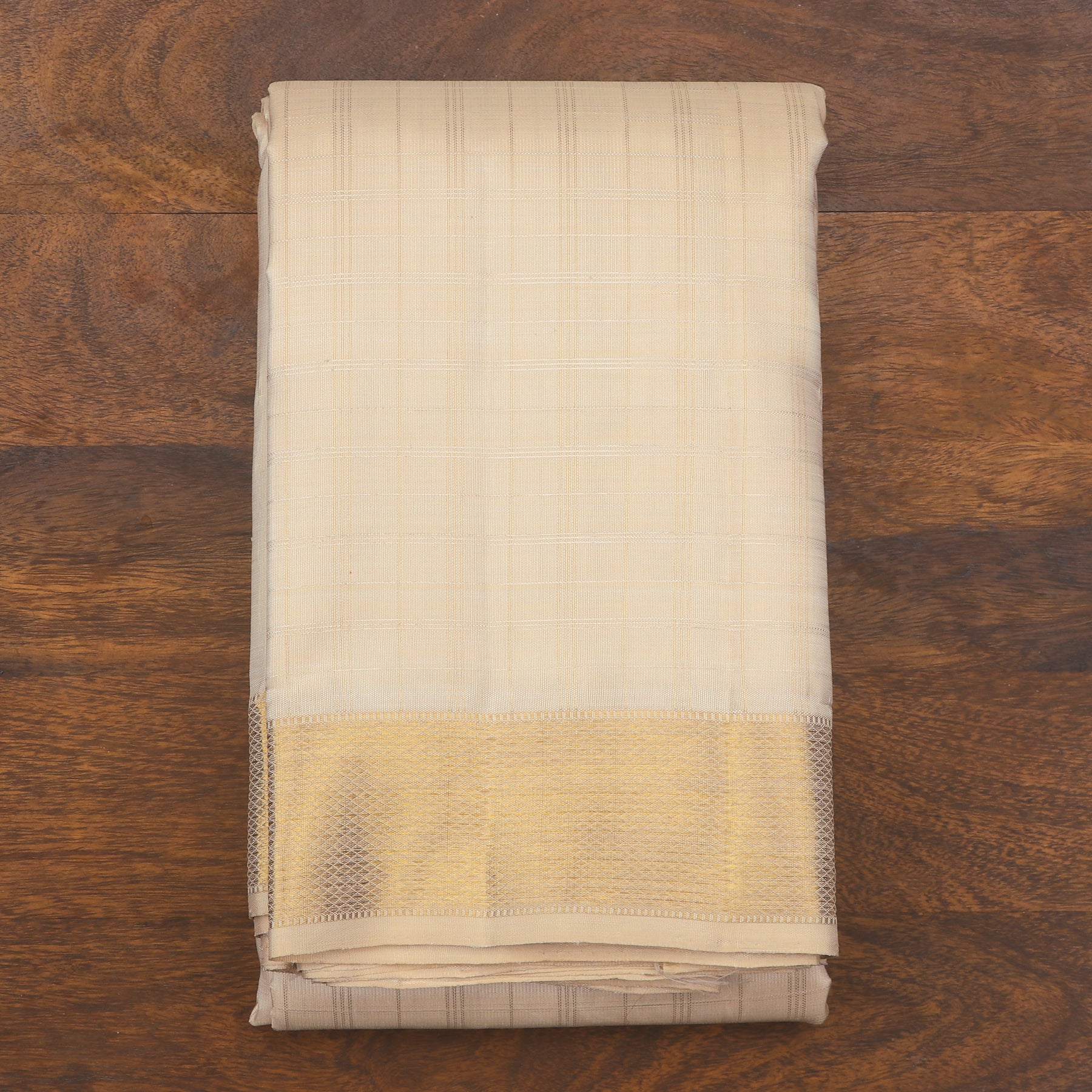 Kanakavalli Kanjivaram Silk Angavastram CO-ORD 25-109-AF001-07094 - Folded View