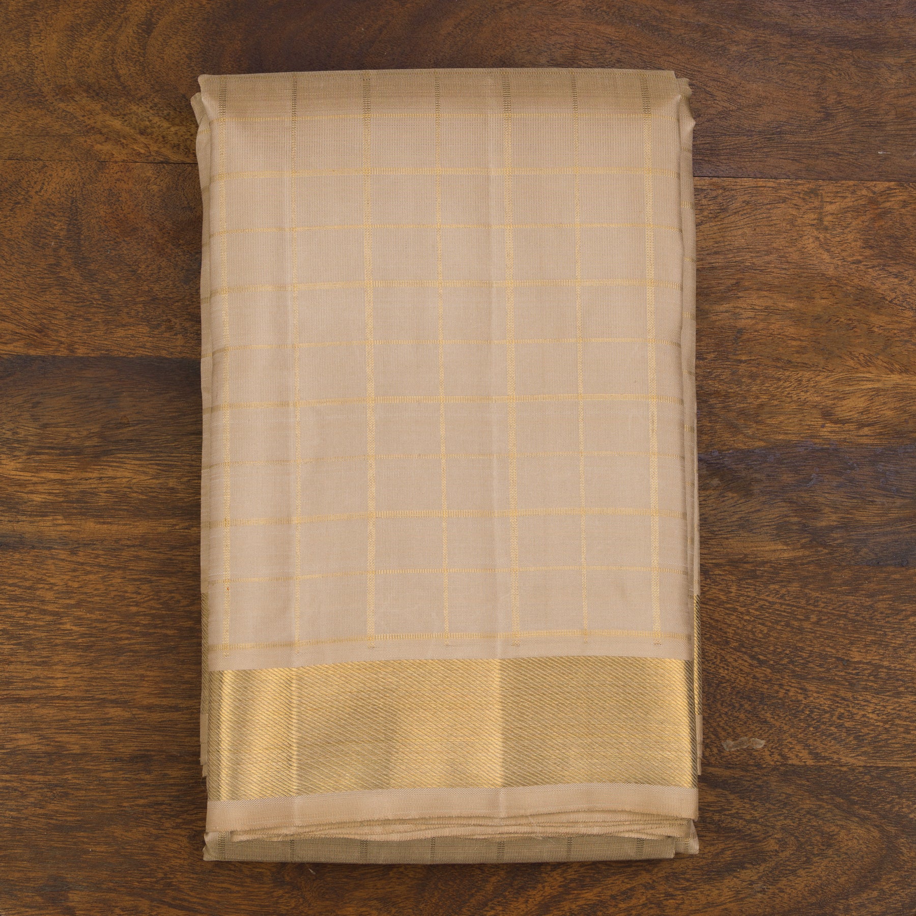 Kanakavalli Kanjivaram Silk Angavastram CO-ORD 25-109-AF001-09698 - Folded View
