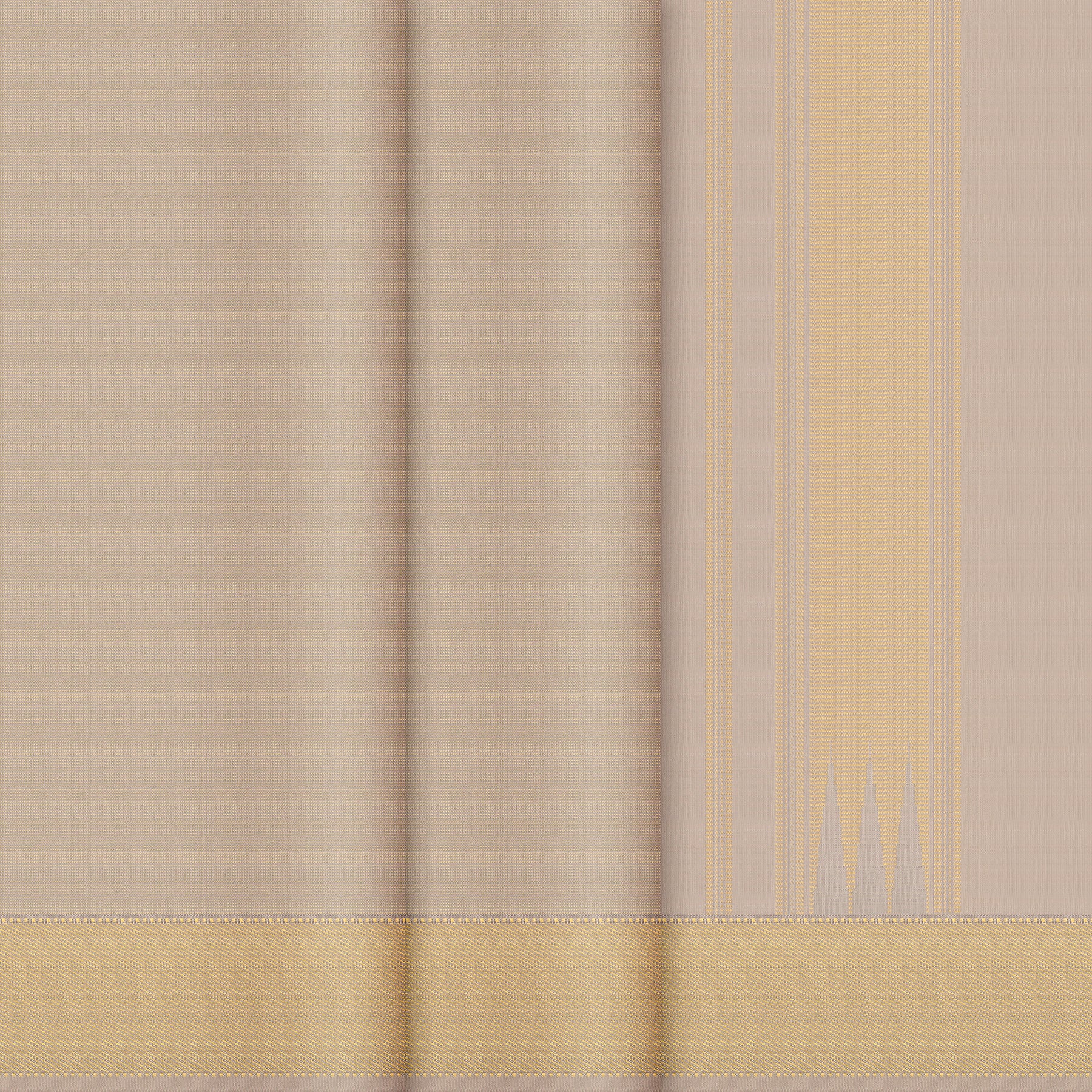 Kanakavalli Kanjivaram Silk Angavastram CO-ORD 25-109-AF001-09704 - Double Pleated View