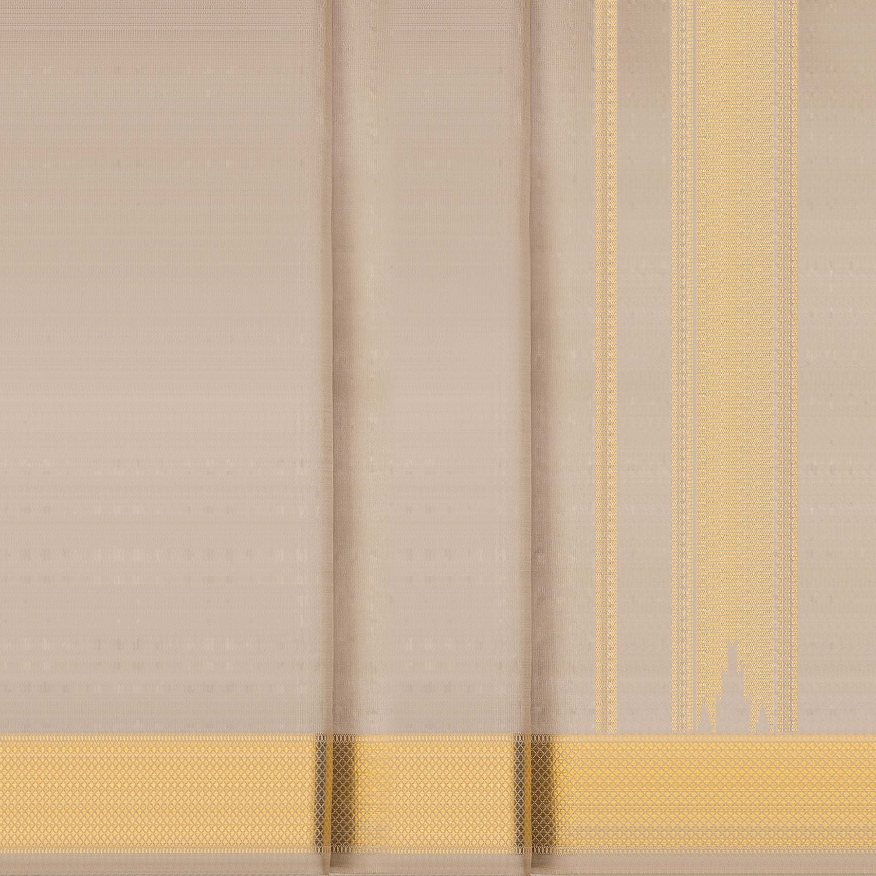 Kanakavalli Kanjivaram Silk Angavastram CO-ORD 25-109-AF001-09707 - Double Pleated View