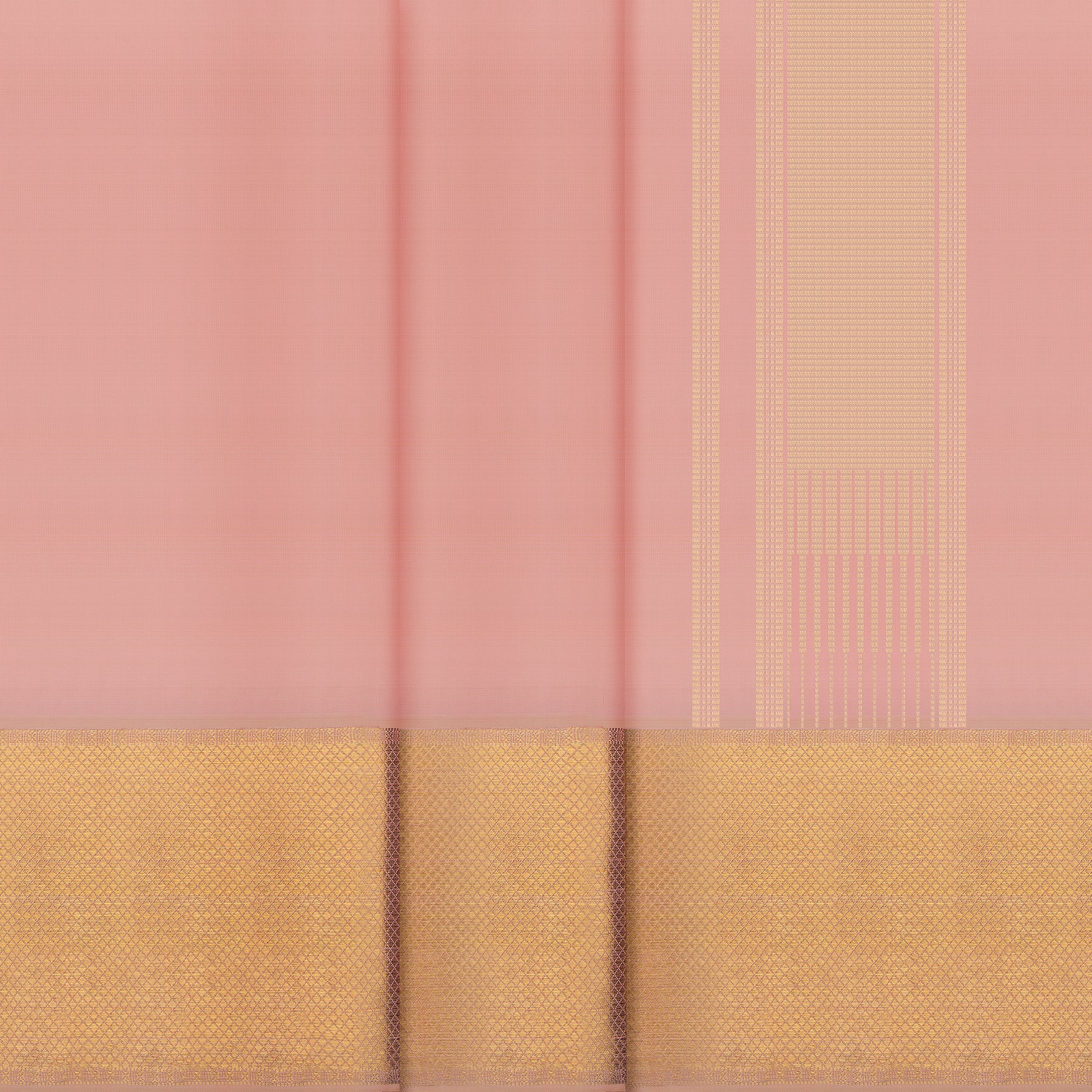 Kanakavalli Kanjivaram Silk Angavastram CO-ORD 25-110-AF001-01332 - Double Pleated View