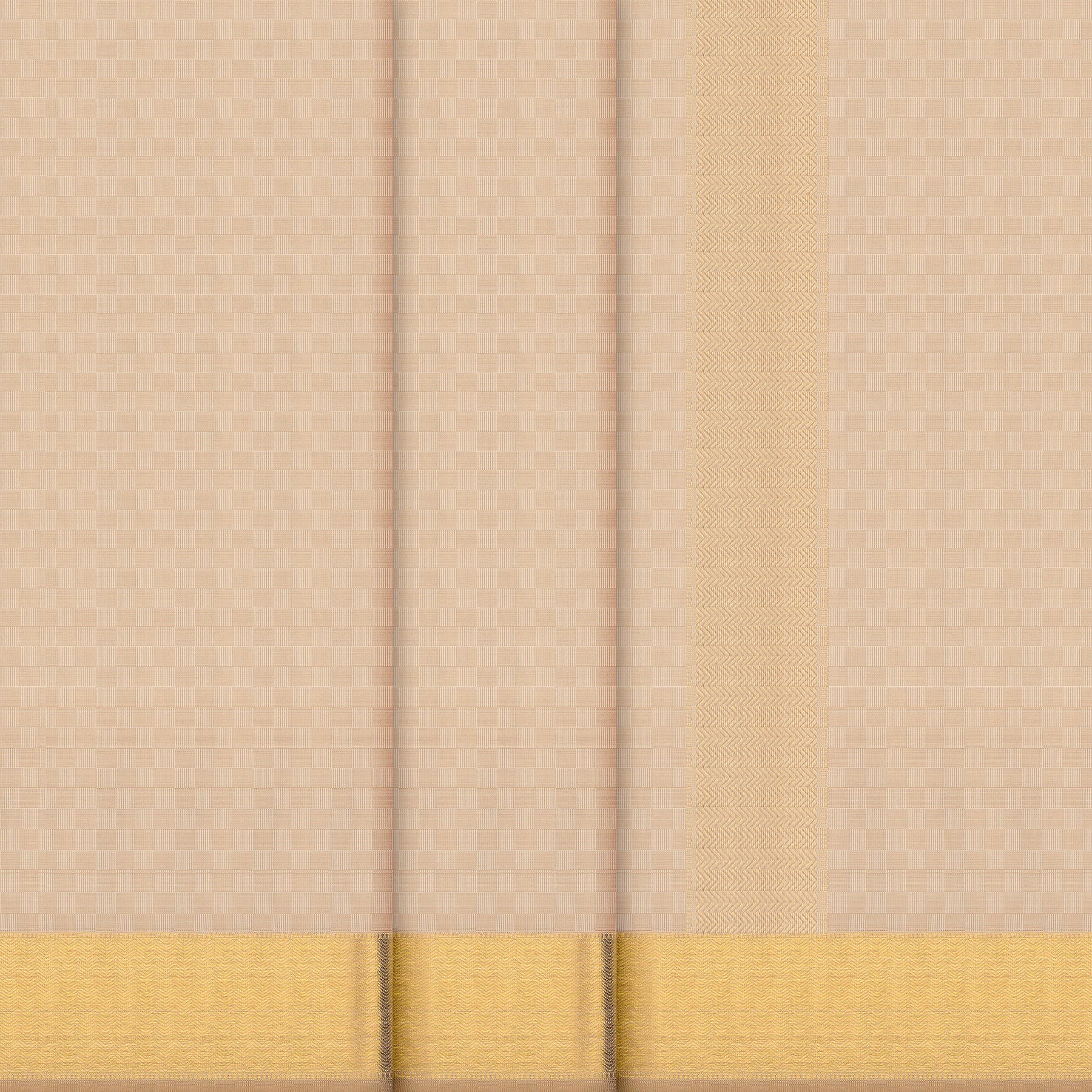 Kanakavalli Kanjivaram Silk Angavastram CO-ORD 25-110-AF001-02966 - Double Pleated View