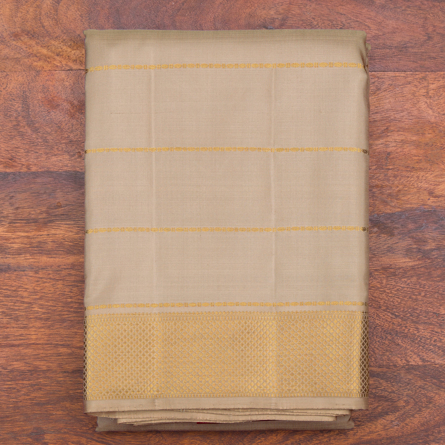 Kanakavalli Kanjivaram Silk Angavastram CO-ORD 25-110-AF001-02967 - Folded View