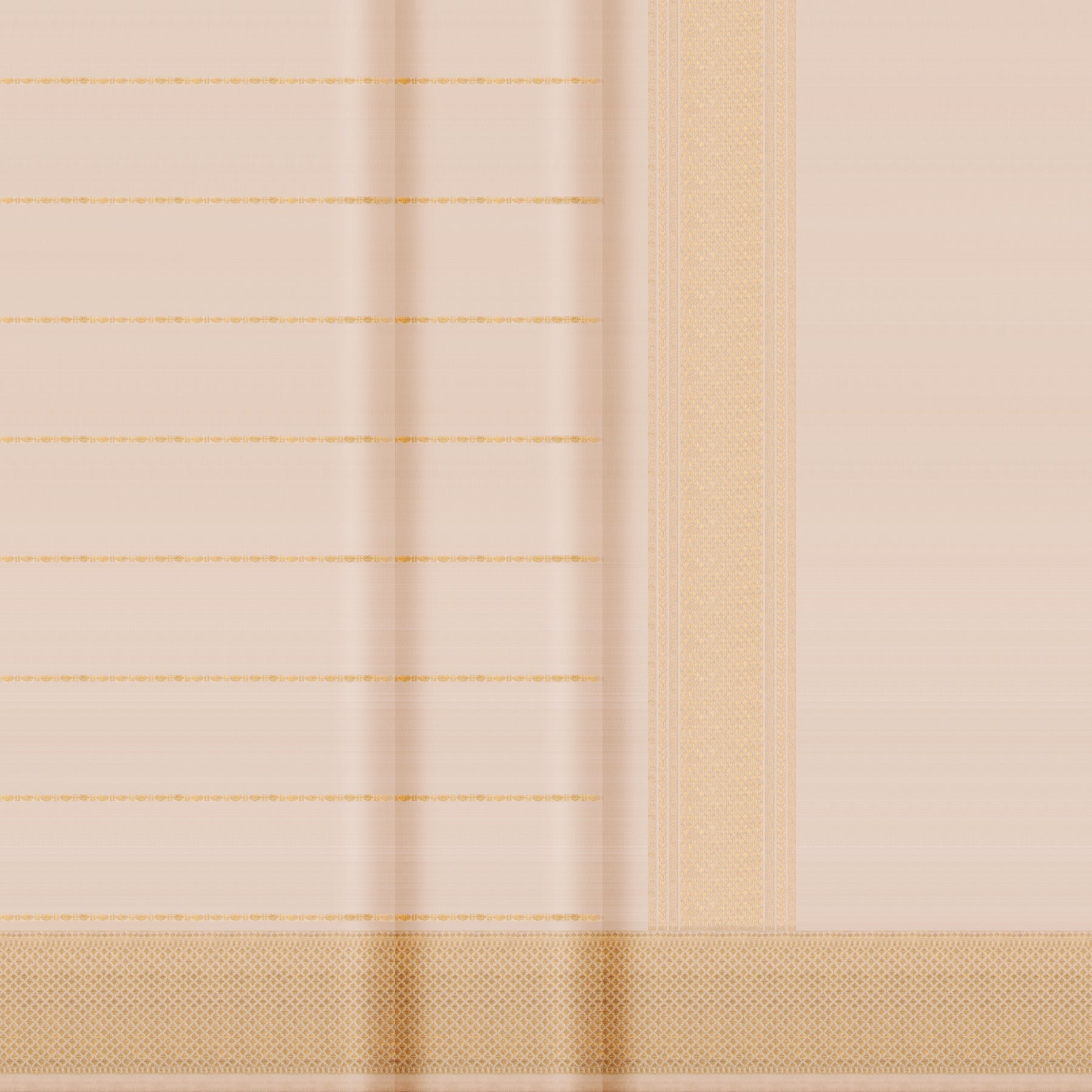 Kanakavalli Kanjivaram Silk Angavastram CO-ORD 25-110-AF001-03272 - Double Pleated View