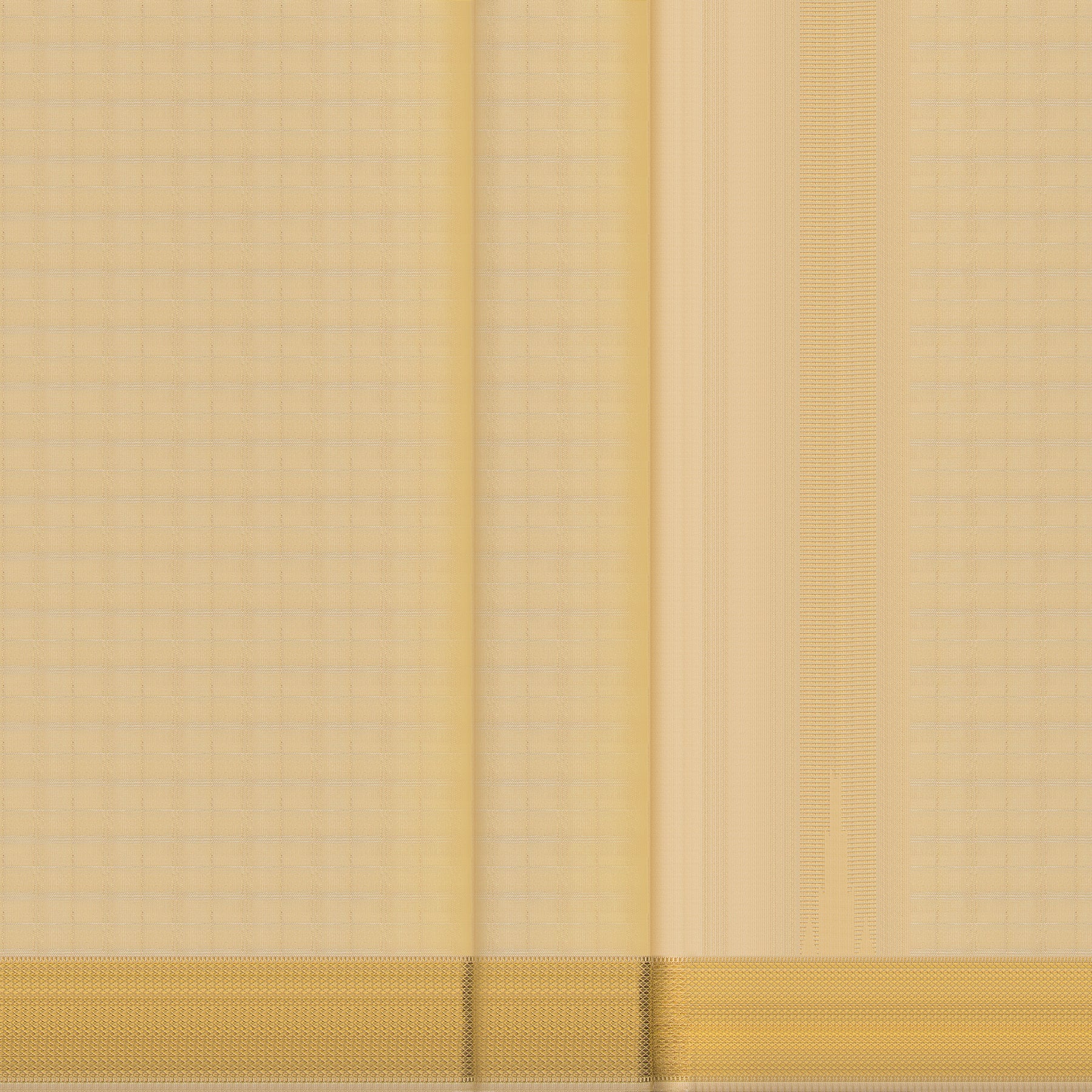 Kanakavalli Kanjivaram Silk Angavastram CO-ORD 25-110-AF001-03279 - Double Pleated View 