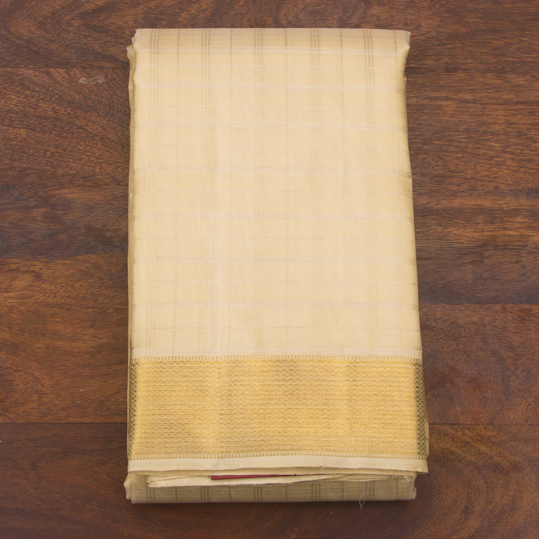 Kanakavalli Kanjivaram Silk Angavastram CO-ORD 25-110-AF001-03279 - Folded View 