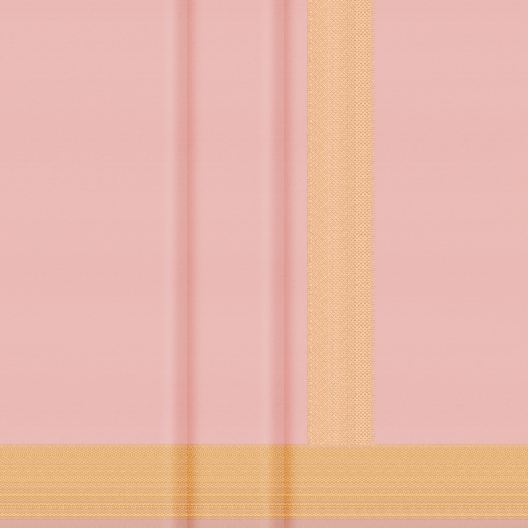 Kanakavalli Kanjivaram Silk Angavastram CO-ORD 25-110-AF001-03288 - Double Pleated View
