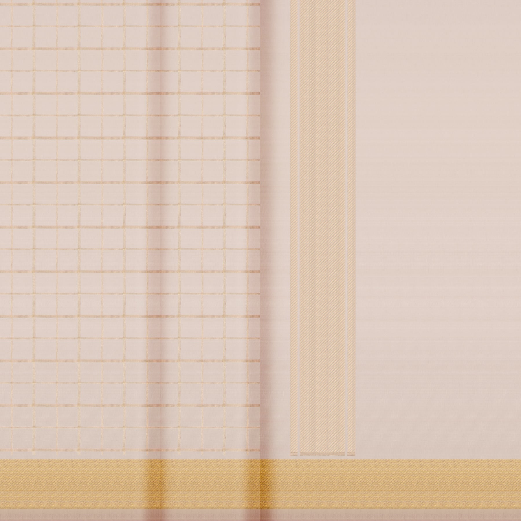 Kanakavalli Kanjivaram Silk Angavastram CO-ORD 25-110-AF001-04493 - Double Pleated View