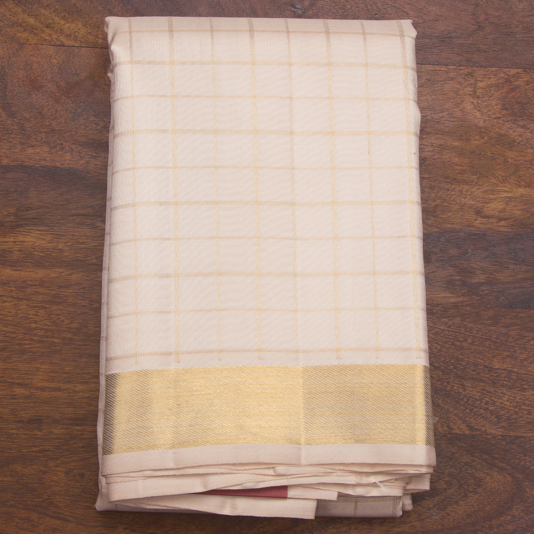 Kanakavalli Kanjivaram Silk Angavastram CO-ORD 25-110-AF001-04493 - Folded View 