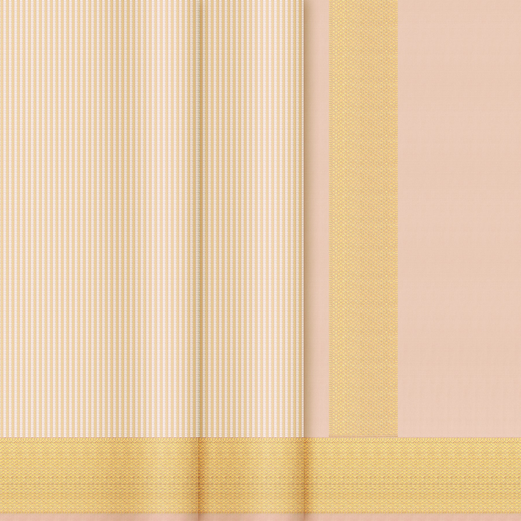 Kanakavalli Kanjivaram Silk Angavastram CO-ORD 25-110-AF001-08204 - Double Pleated View