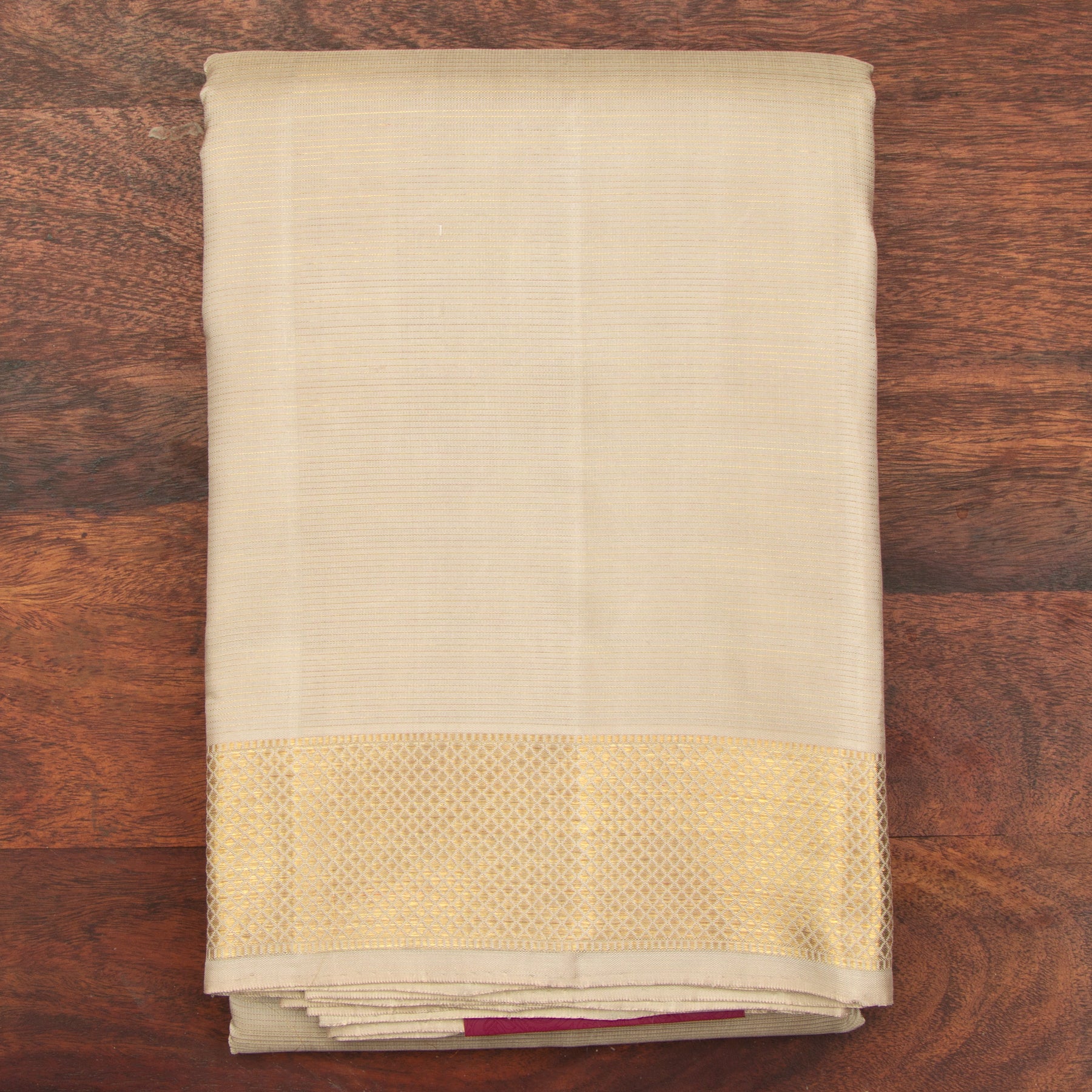 Kanakavalli Kanjivaram Silk Angavastram CO-ORD 25-110-AF001-08208 - Folded View