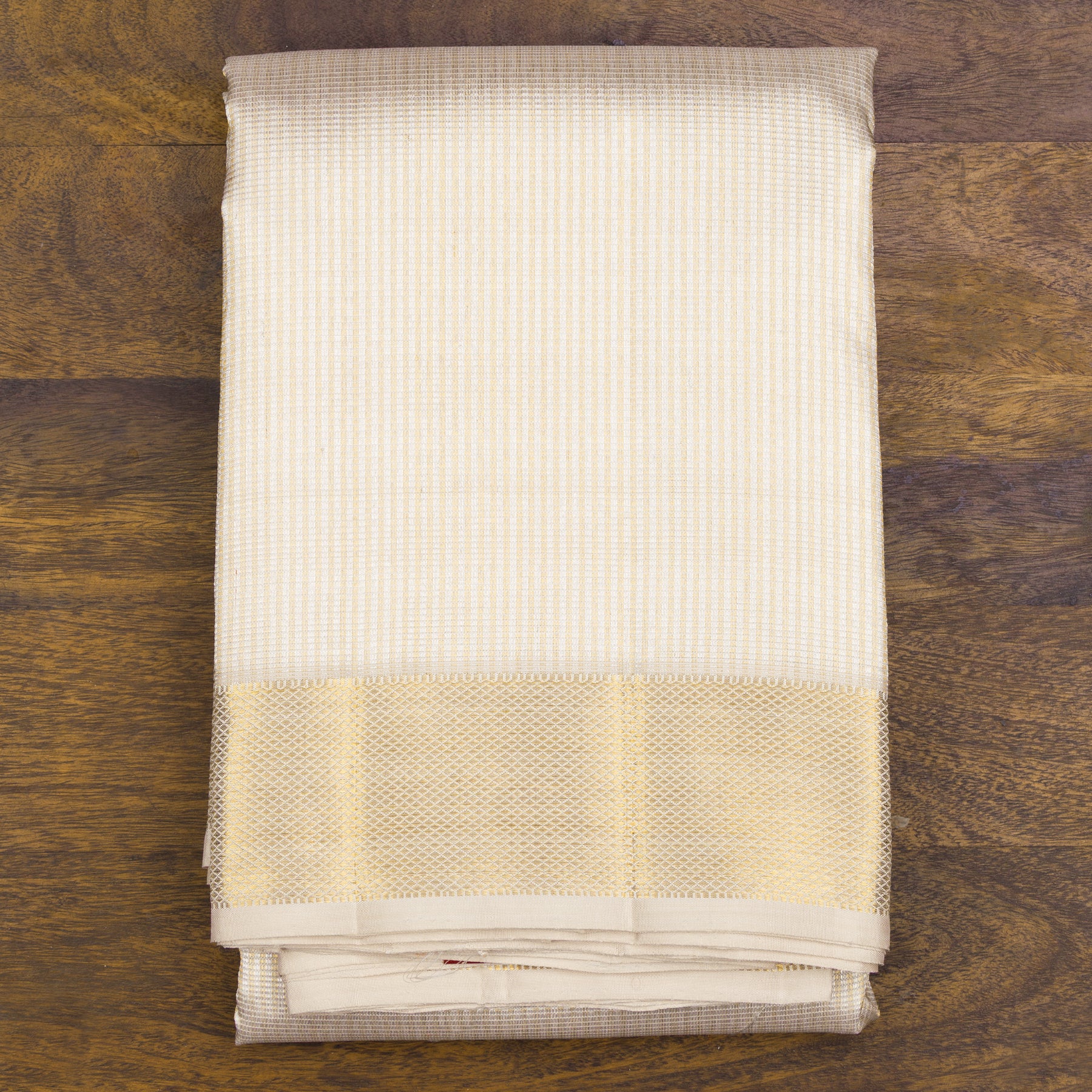 Kanakavalli Kanjivaram Silk Angavastram CO-ORD 25-110-AF001-10432 - Folded View