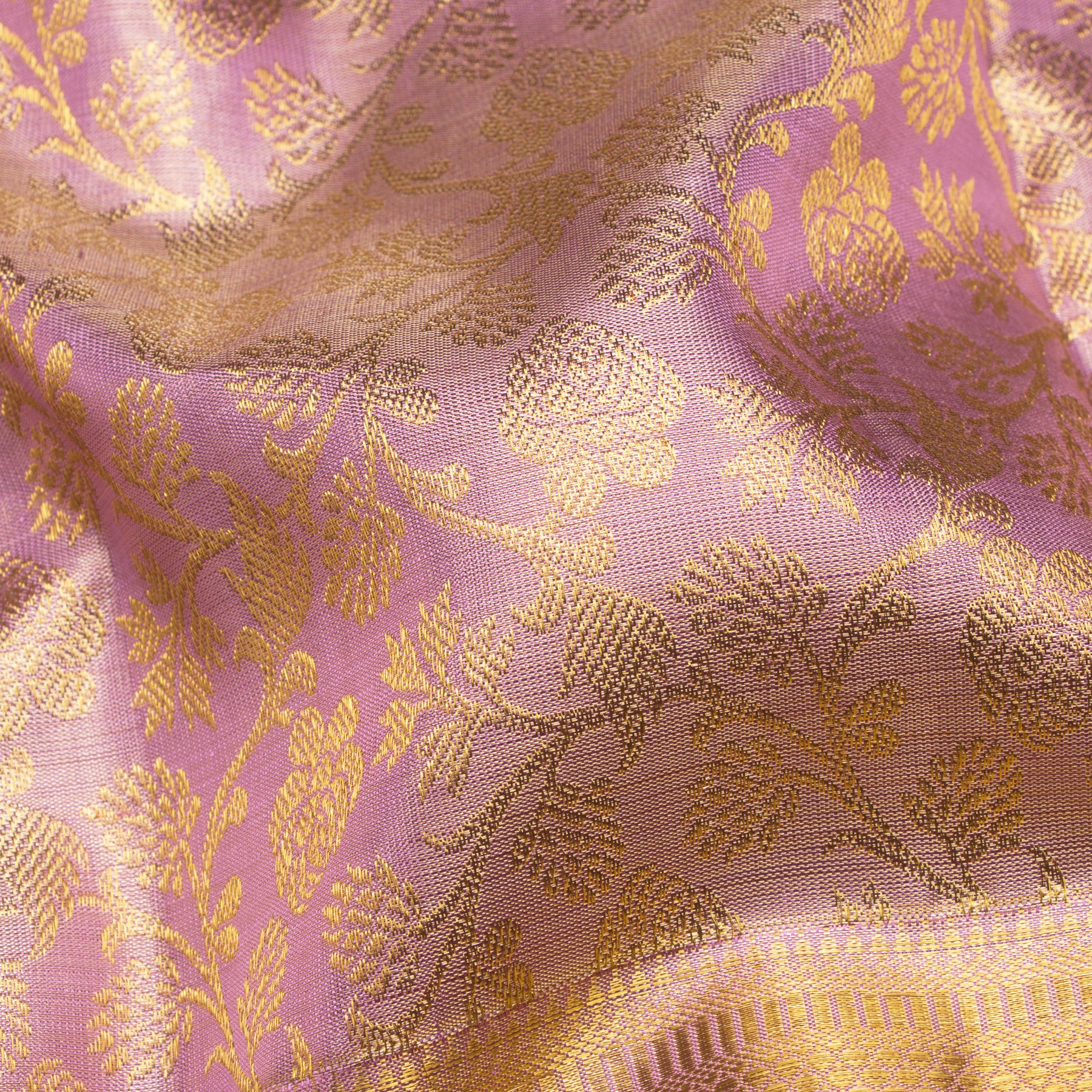 Kanakavalli Kanjivaram Silk Sari 25-110-HS001-02017 - Fabric View