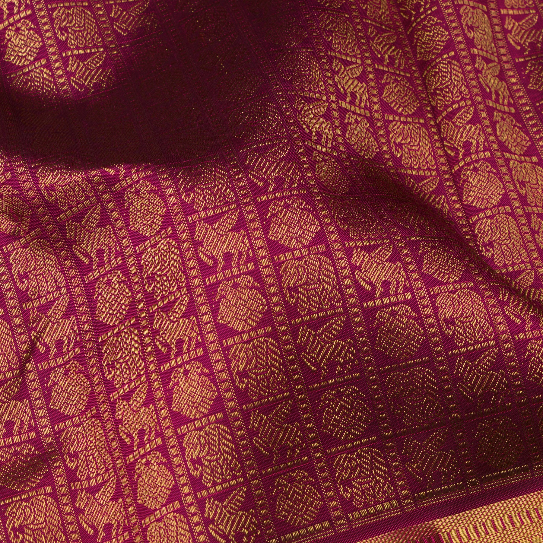 Kanakavalli Kanjivaram Silk Sari 25-110-HS001-02104 - Fabric View