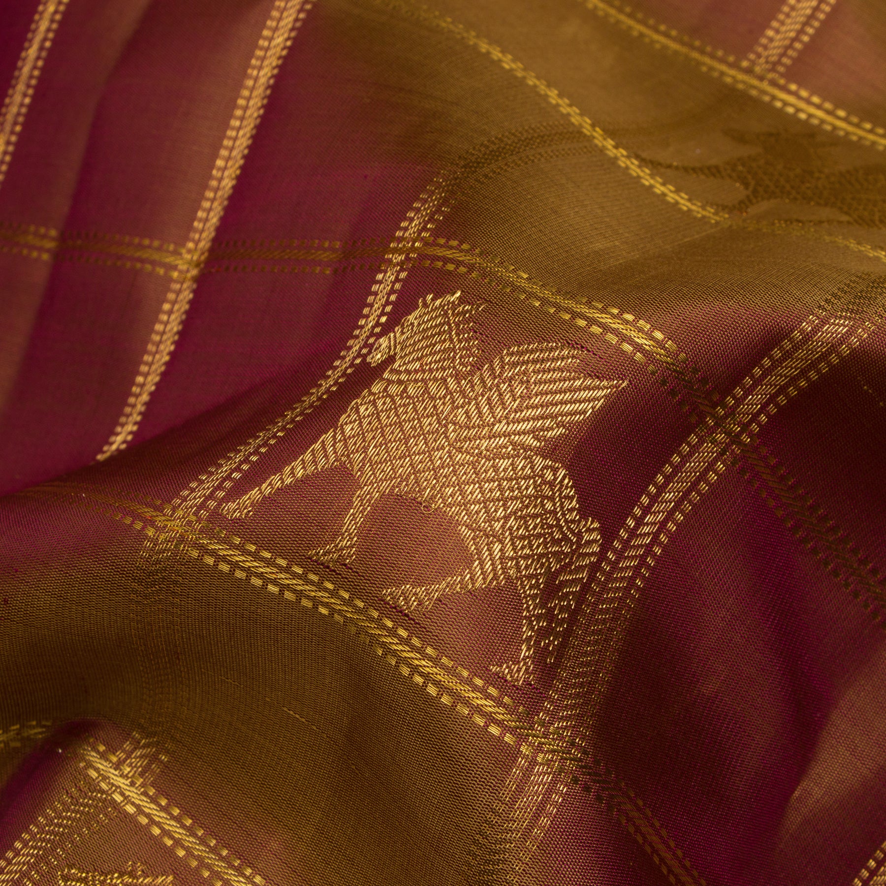 Kanakavalli Kanjivaram Silk Sari 25-110-HS001-03942 - Fabric View