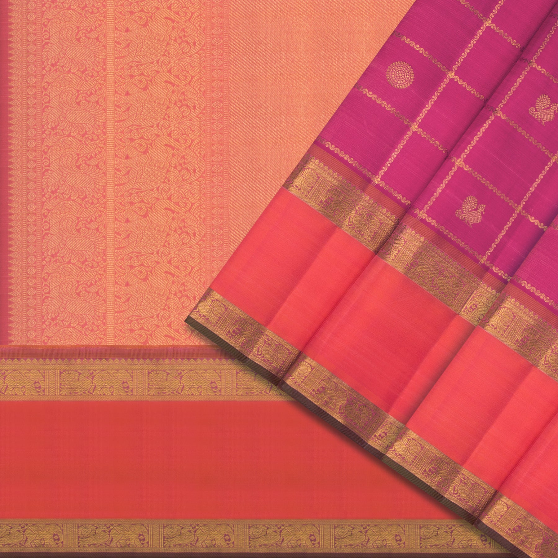 Kanakavalli Kanjivaram Silk Sari 25-110-HS001-03986 - Cover View 