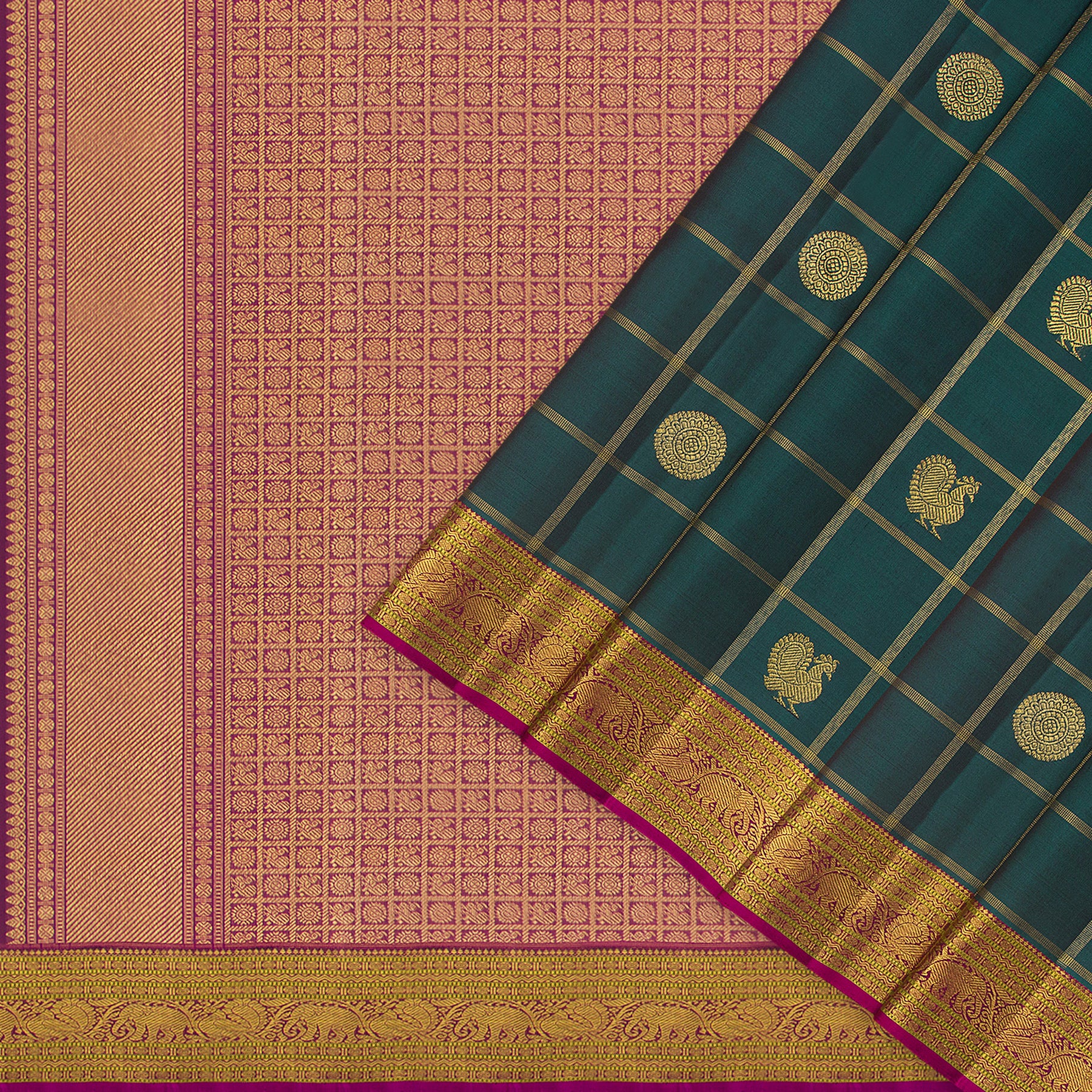 Kanakavalli Kanjivaram Silk Sari 25-110-HS001-04032 - Cover View 