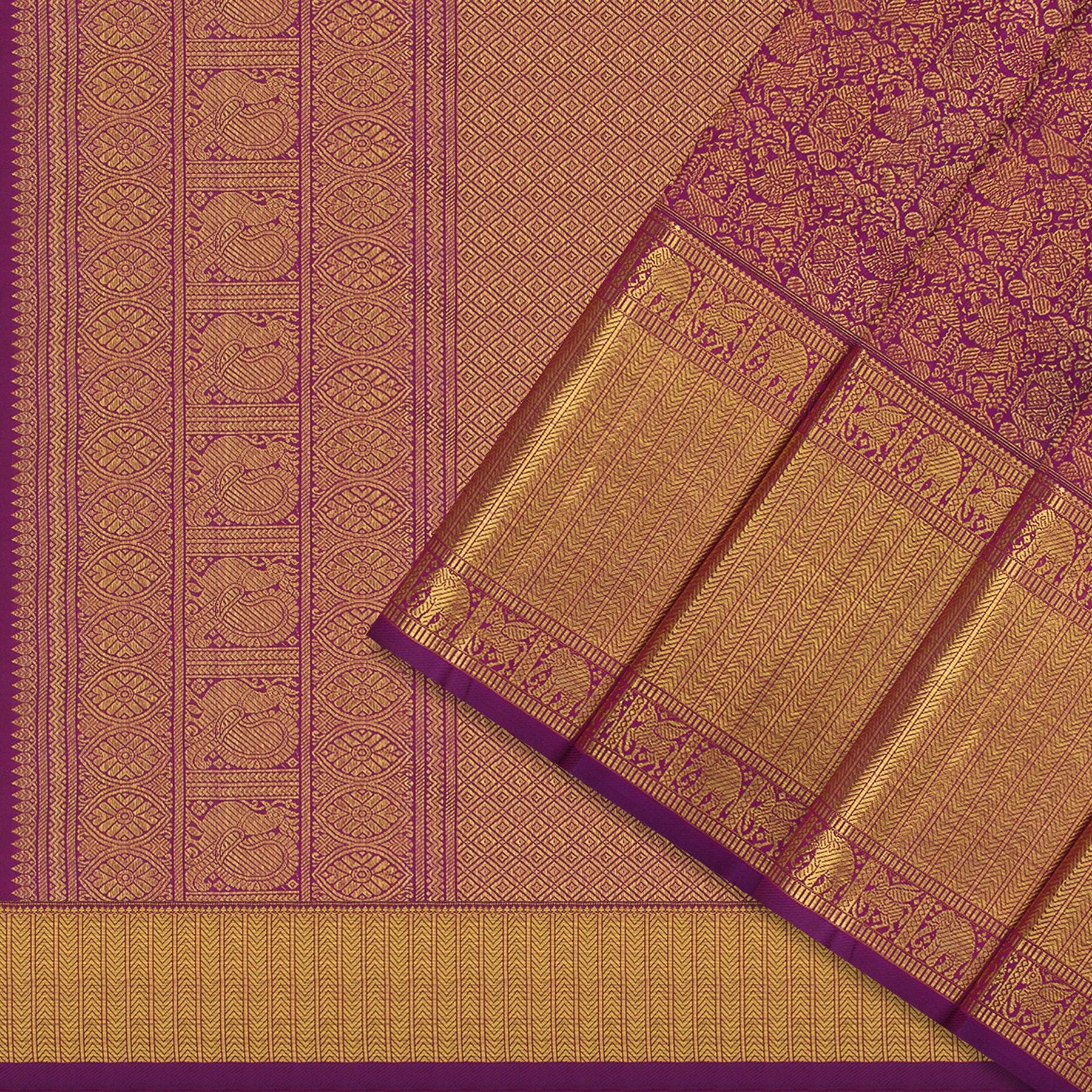 Kanakavalli Kanjivaram Silk Sari 25-110-HS001-04416 - Cover View