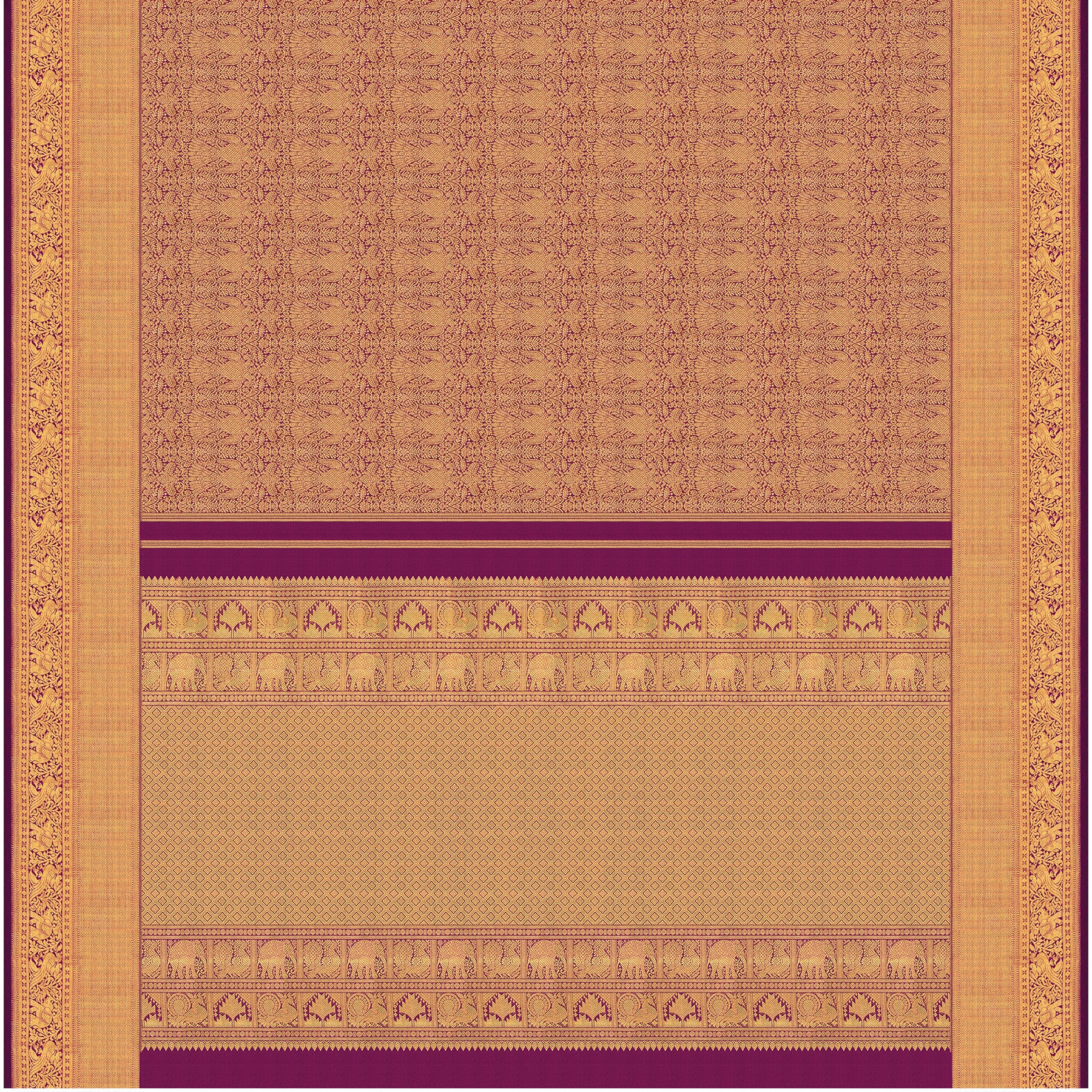 Kanakavalli Kanjivaram Silk Sari 25-110-HS001-06256 - Full View