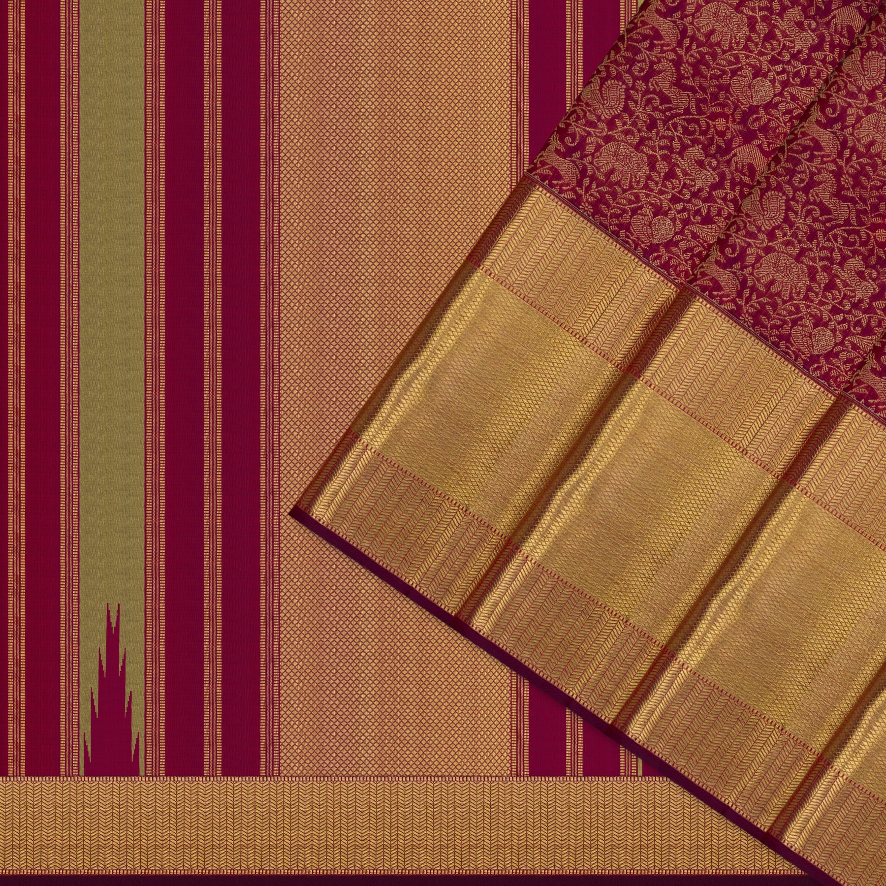 Kanakavalli Kanjivaram Silk Sari 25-110-HS001-10982 - Cover View