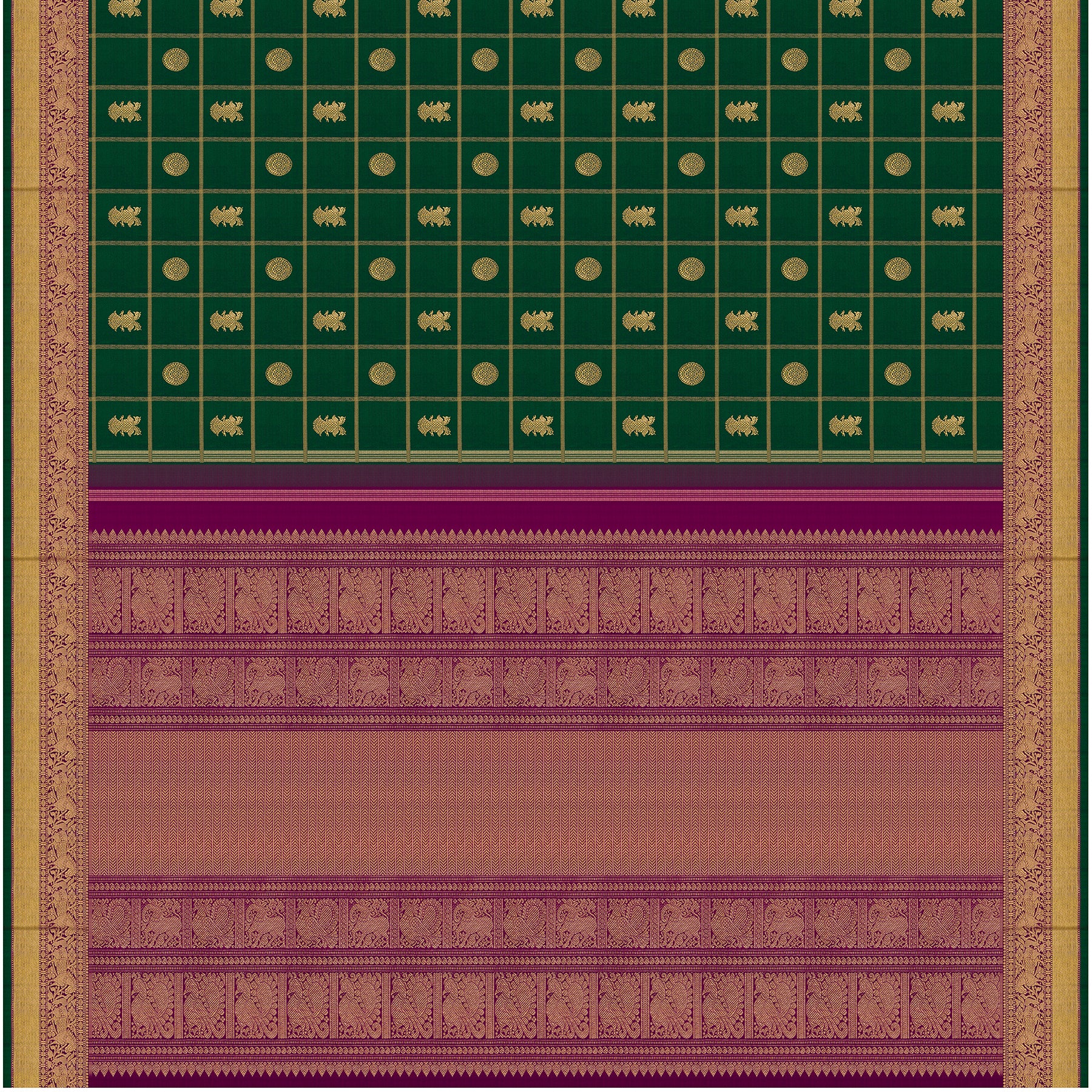 Kanakavalli Kanjivaram Silk Sari 25-110-HS001-10983 - Full View