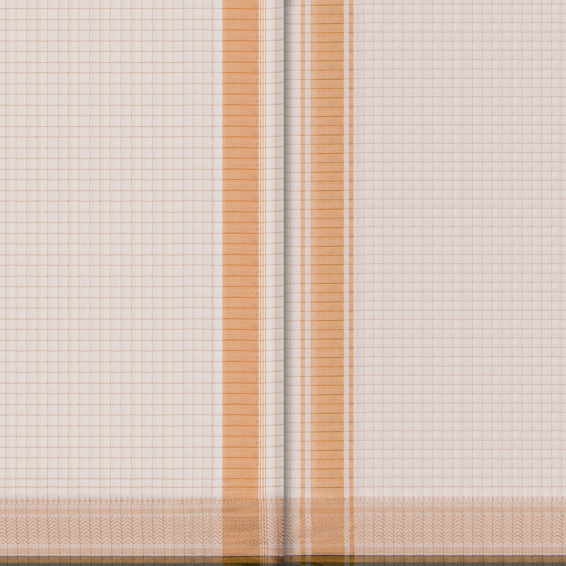Kanakavalli Mangalgiri Silk Angavastram CO-ORD 25-261-AF002-07840 - Angavastram View