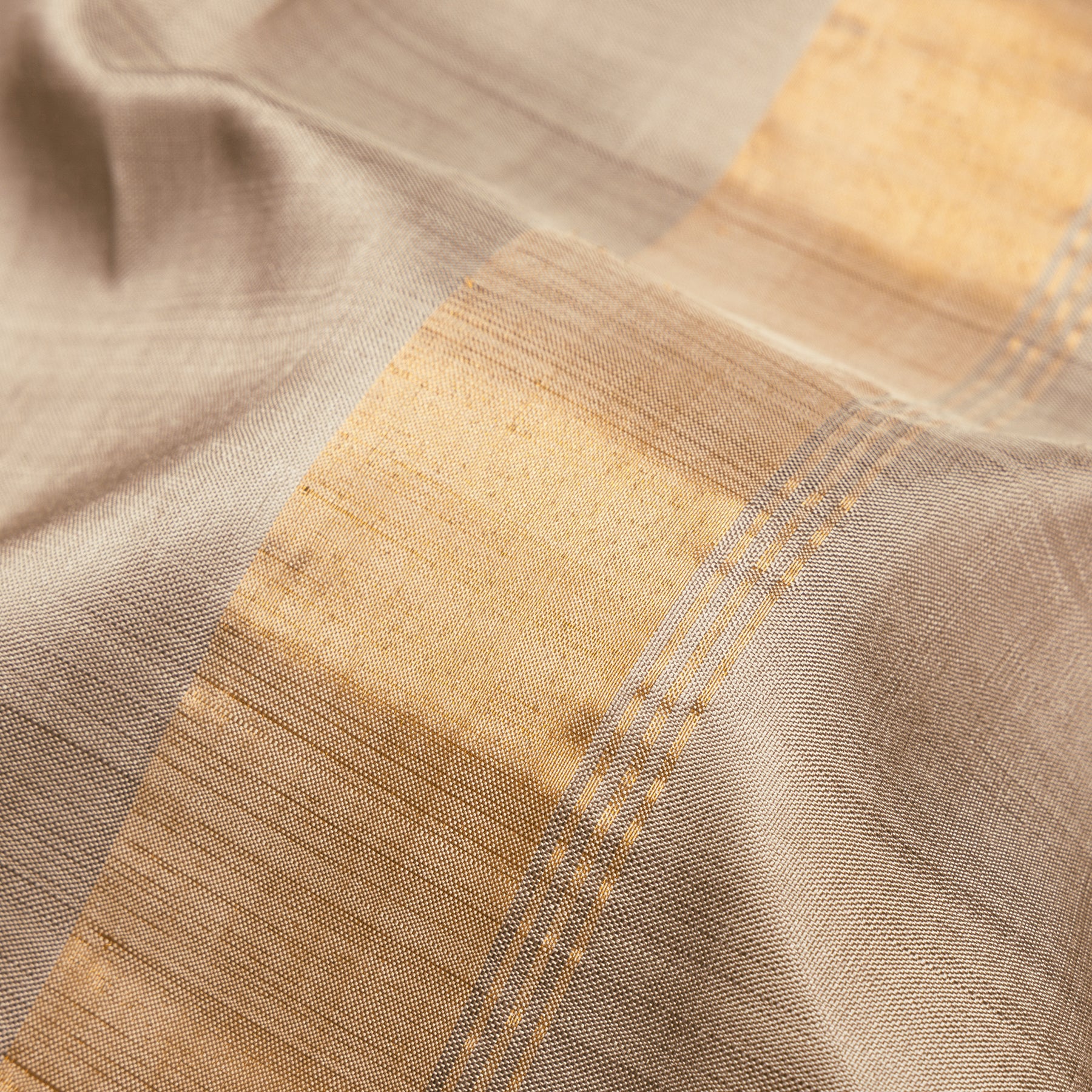 Kanakavalli Mangalgiri Silk Angavastram CO-ORD 25-261-AF002-08743 - Detailed Fabric View