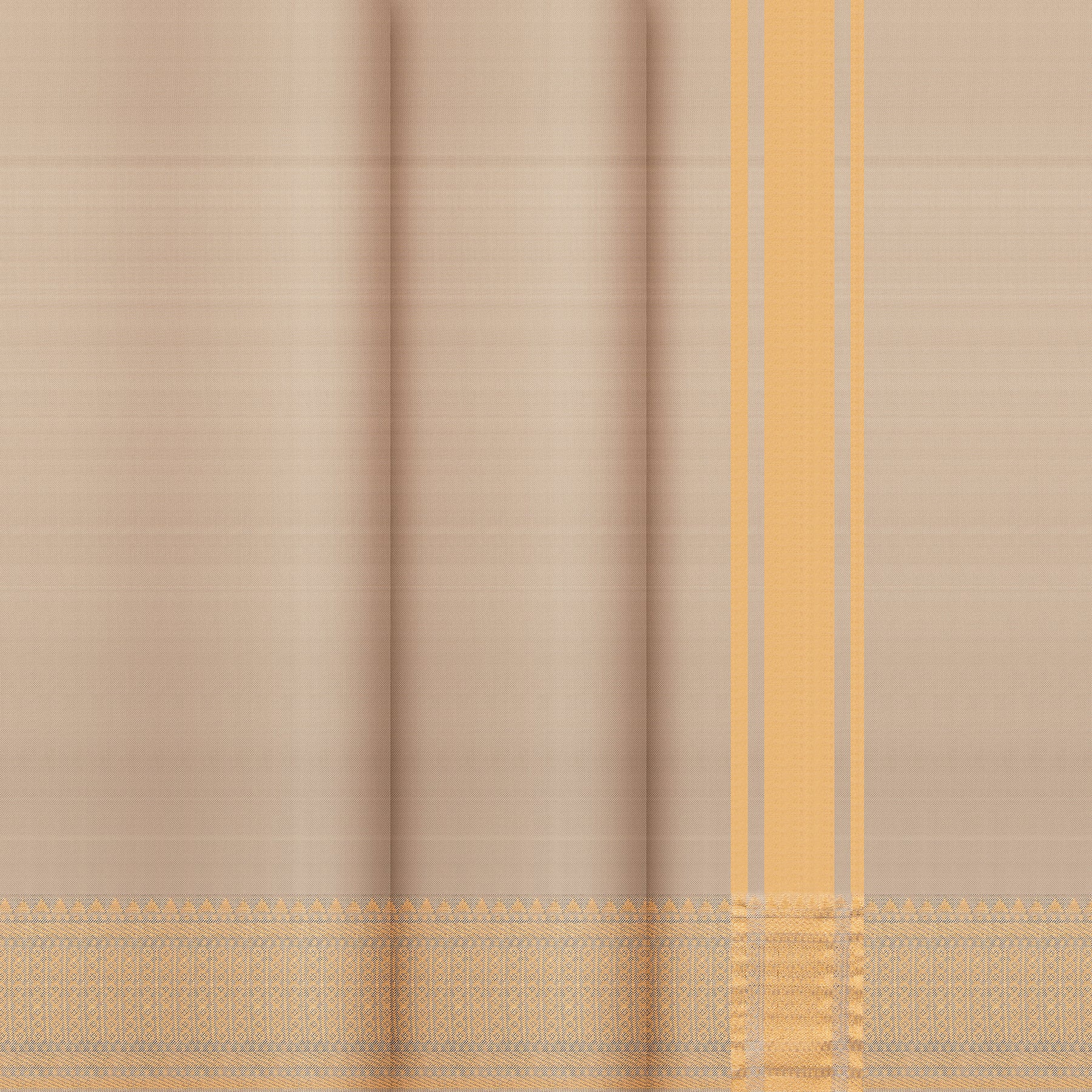 Kanakavalli Mangalgiri Silk Angavastram CO-ORD 25-261-AF002-08743 - Double Pleated View