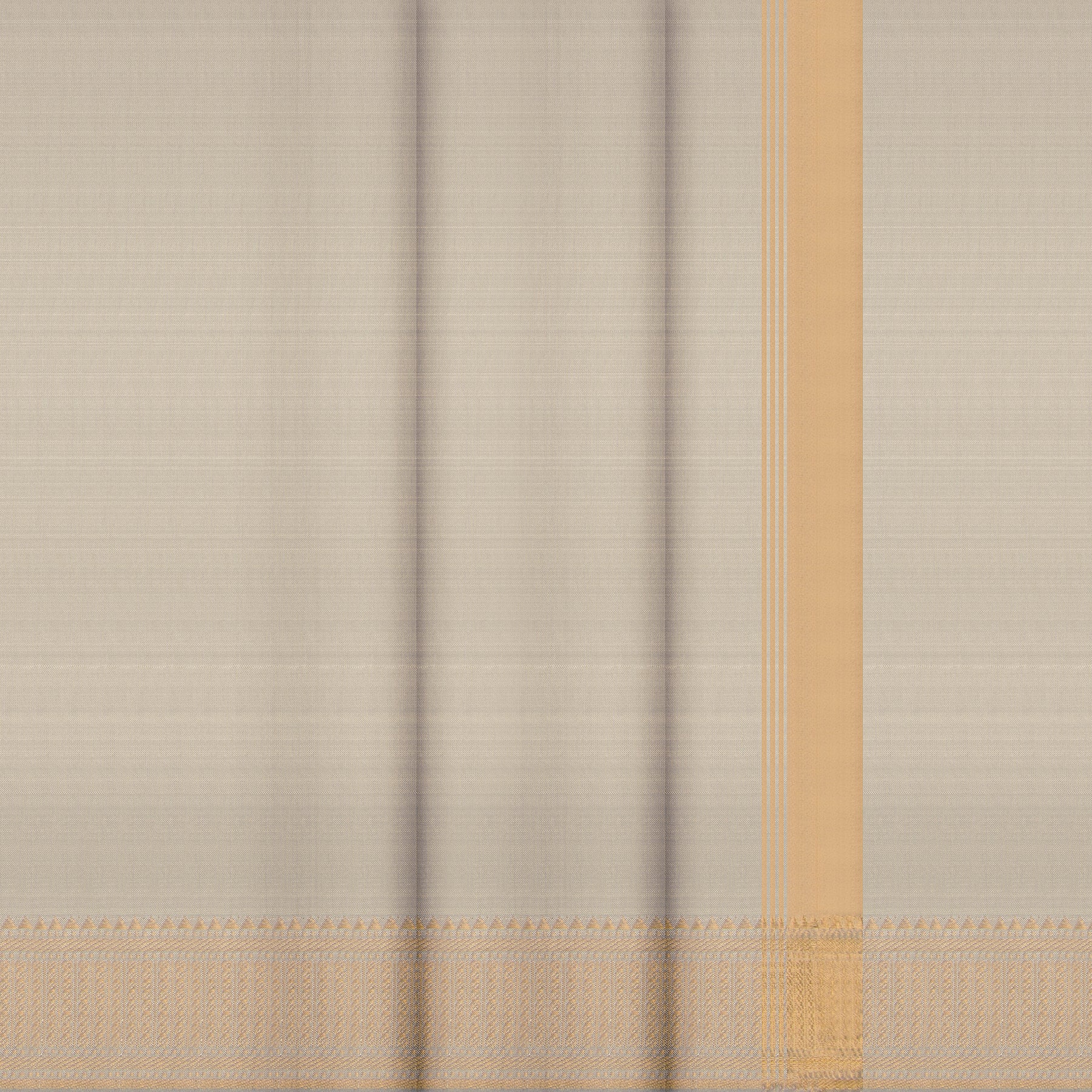 Kanakavalli Mangalgiri Silk Angavastram CO-ORD 25-261-AF002-08750 - Double Pleated View