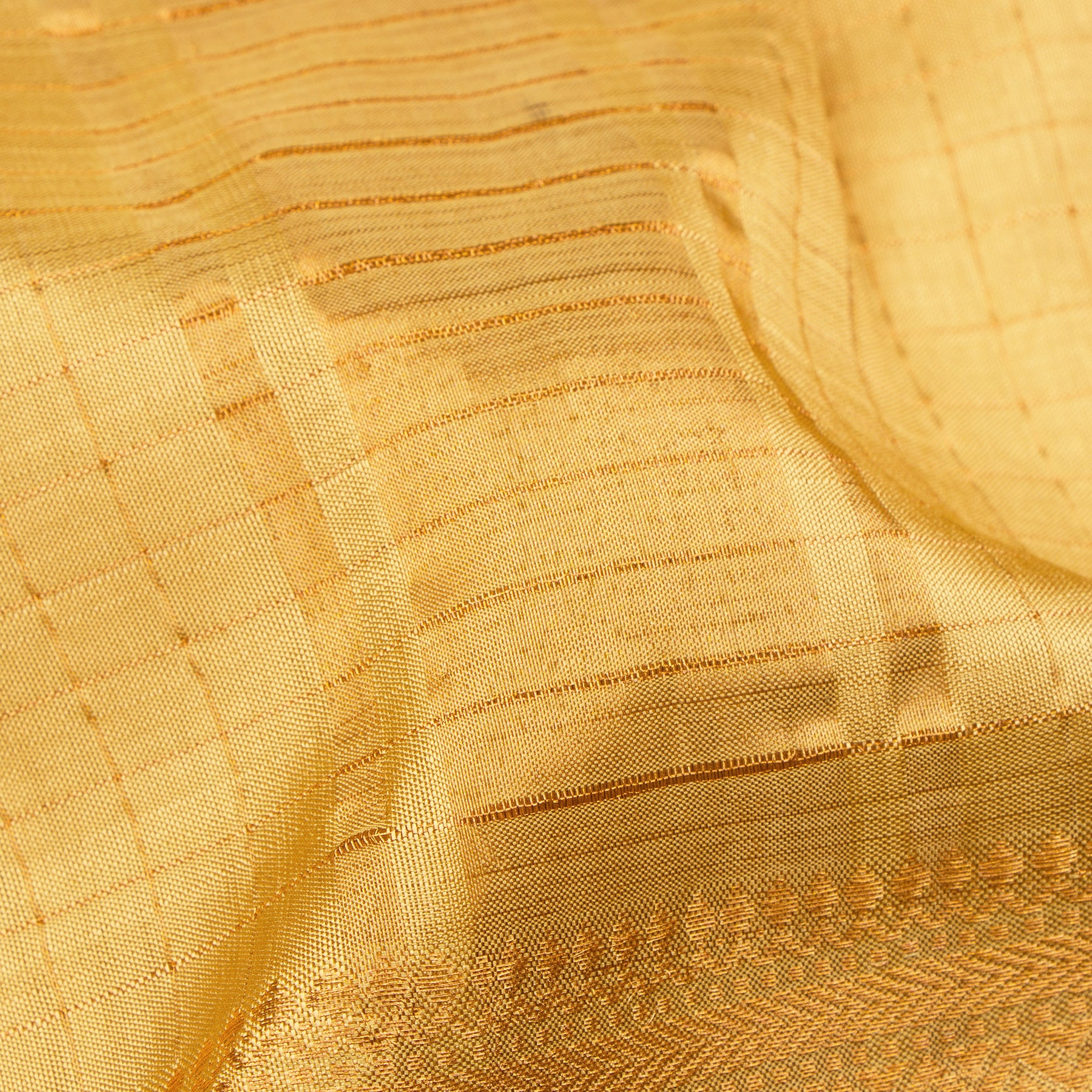 Kanakavalli Mangalgiri Silk Angavastram CO-ORD 25-261-AF002-08764 - Detailed Fabric View