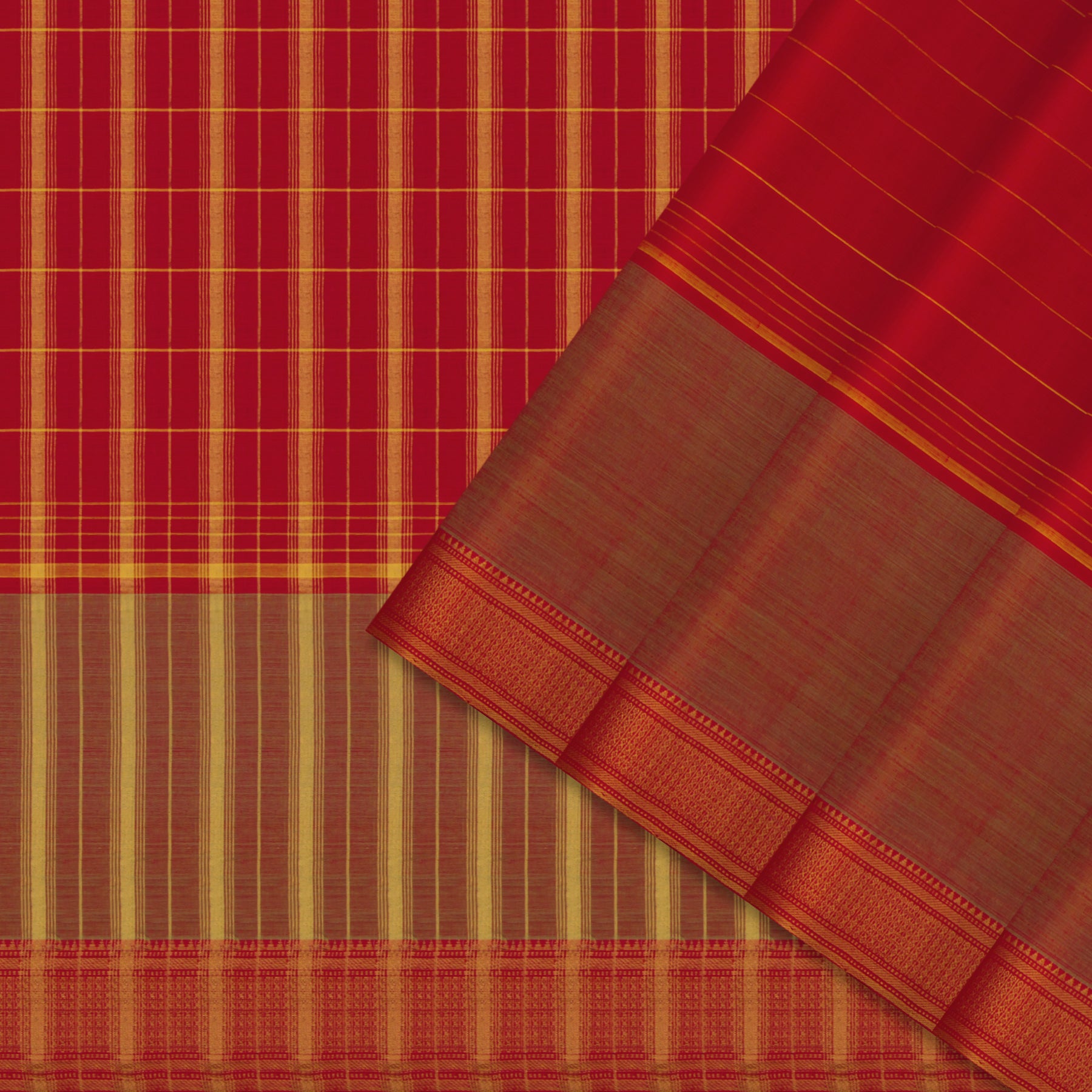 Kanakavalli Mangalgiri Cotton Sari 25-261-HS003-01684 - Cover View