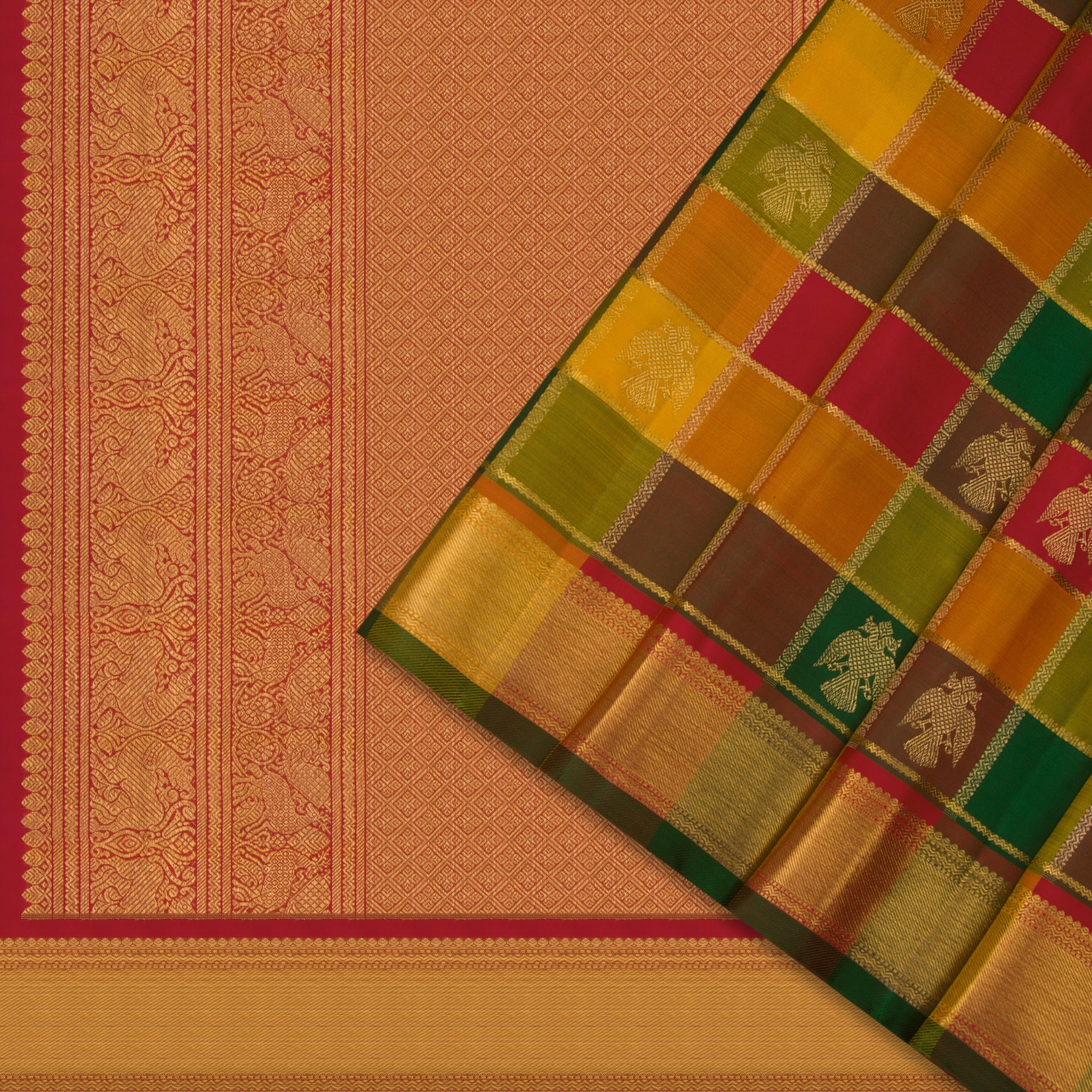Kanakavalli Kanjivaram Silk Sari 25-595-HS001-00173 - Cover View