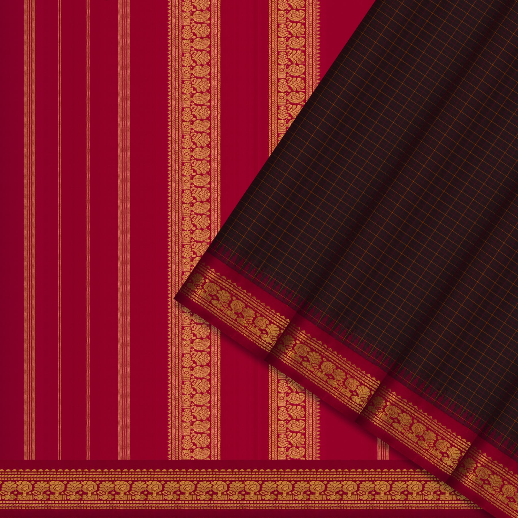 Kanakavalli Kanjivaram Silk Sari 25-595-HS001-00927 - Cover View