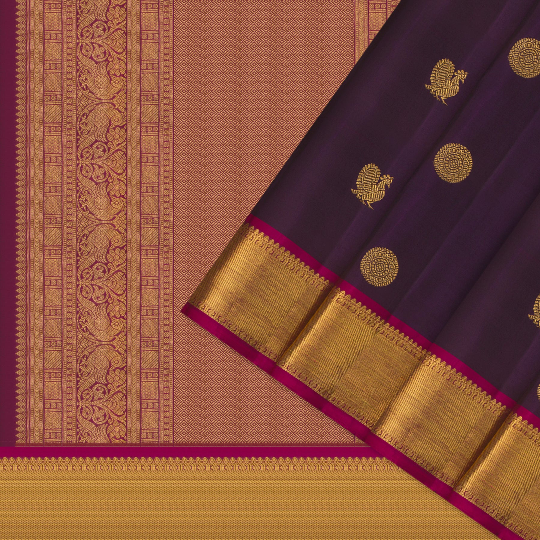 Kanakavalli Kanjivaram Silk Sari 25-595-HS001-00932 - Cover View